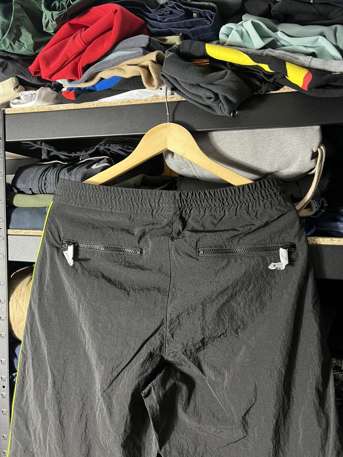 Diesel Diesel Crinkle Nylon Tech Track Pants Black/Neon Size 48 W32 Size US 32 / EU 48 - 9 Thumbnail