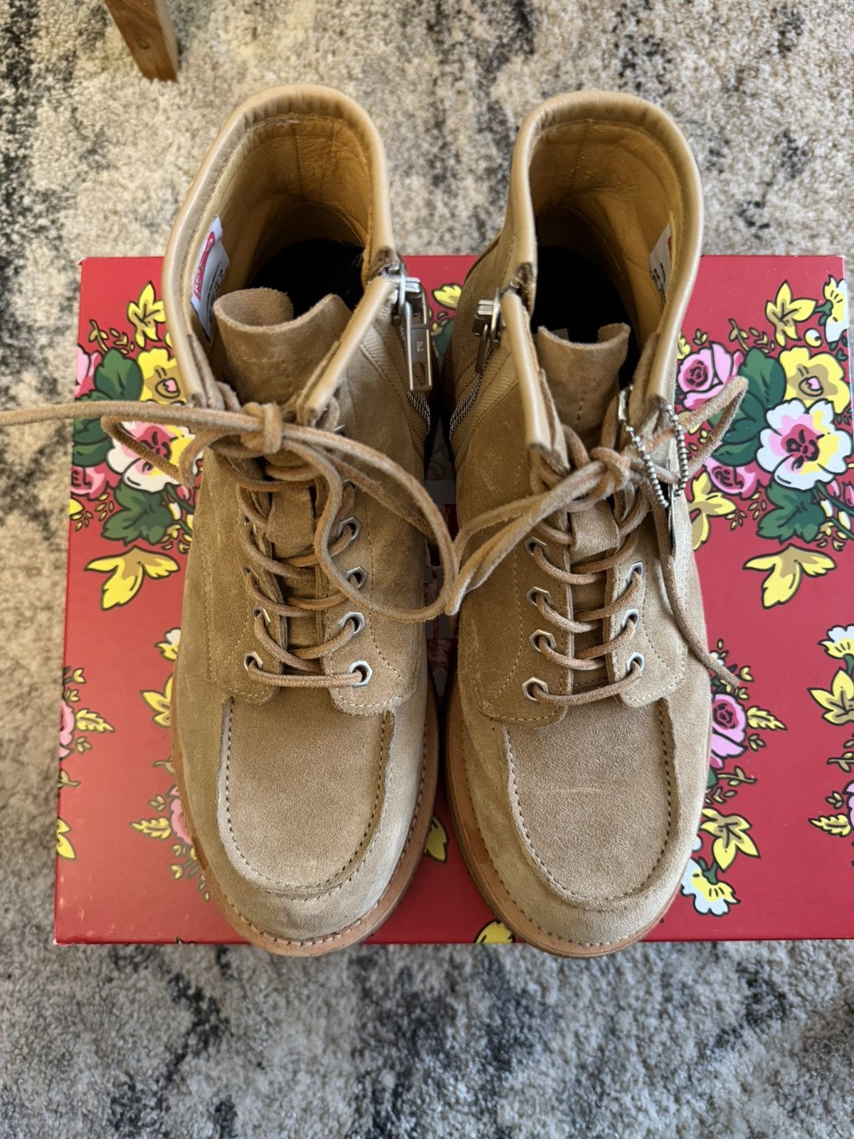 Kenzo Kenzo Yama Lace-Up Ankle Boots Camel Size US 7 / EU 40 - 3 Thumbnail
