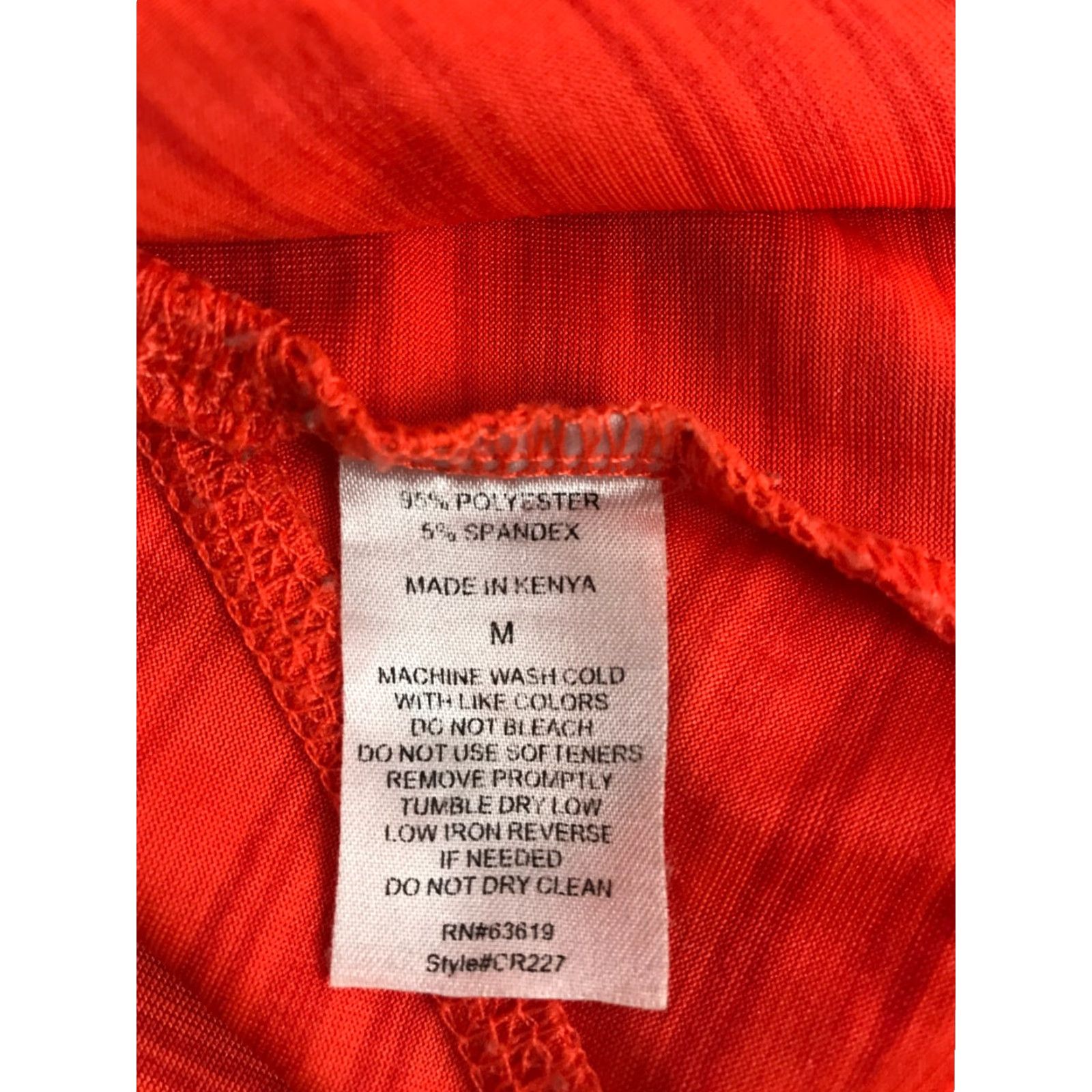 Vintage RBX Performance Shirt Women's Medium Orange Striped V-Neck Activewear Shirt Size M / US 6-8 / IT 42-44 - 6 Thumbnail
