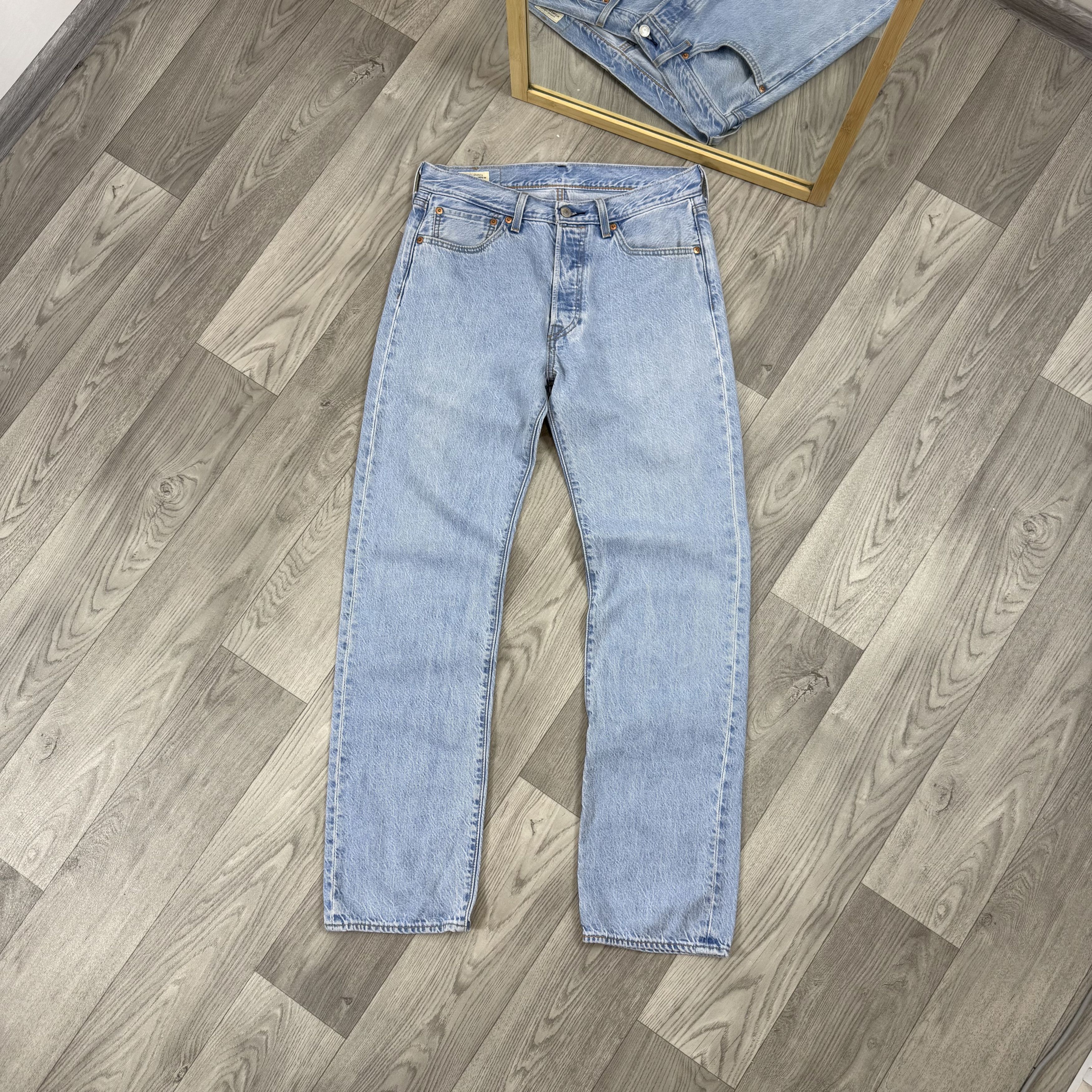 Levi's Levi's 501 Blue Stonewashed Denim Jeans Pants 31x32 Size US 31 - 2 Thumbnail