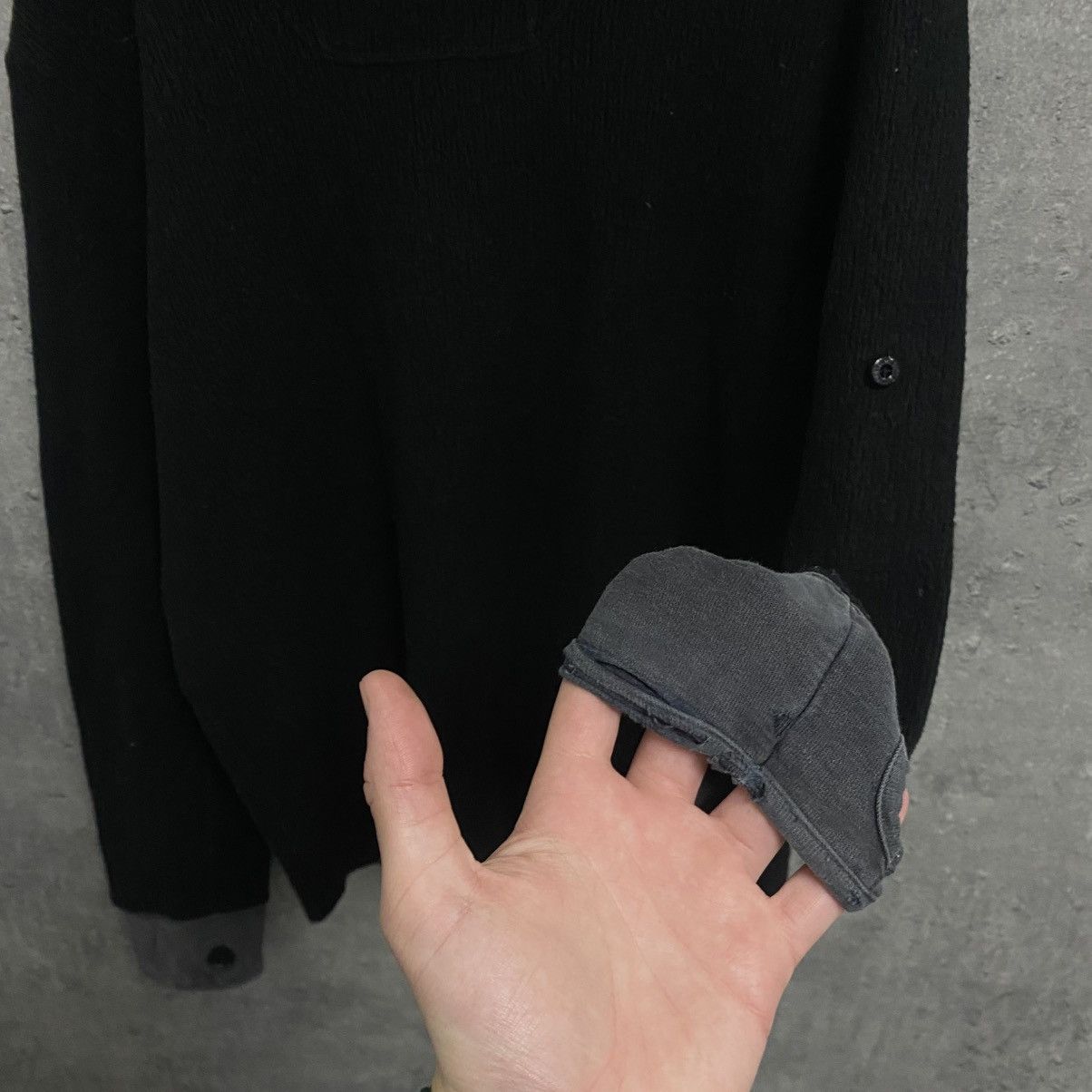 Stone Island Vintage 90s Stone Island Wool Hoodie Sweater Y2k Size US L / EU 52-54 / 3 - 11 Thumbnail