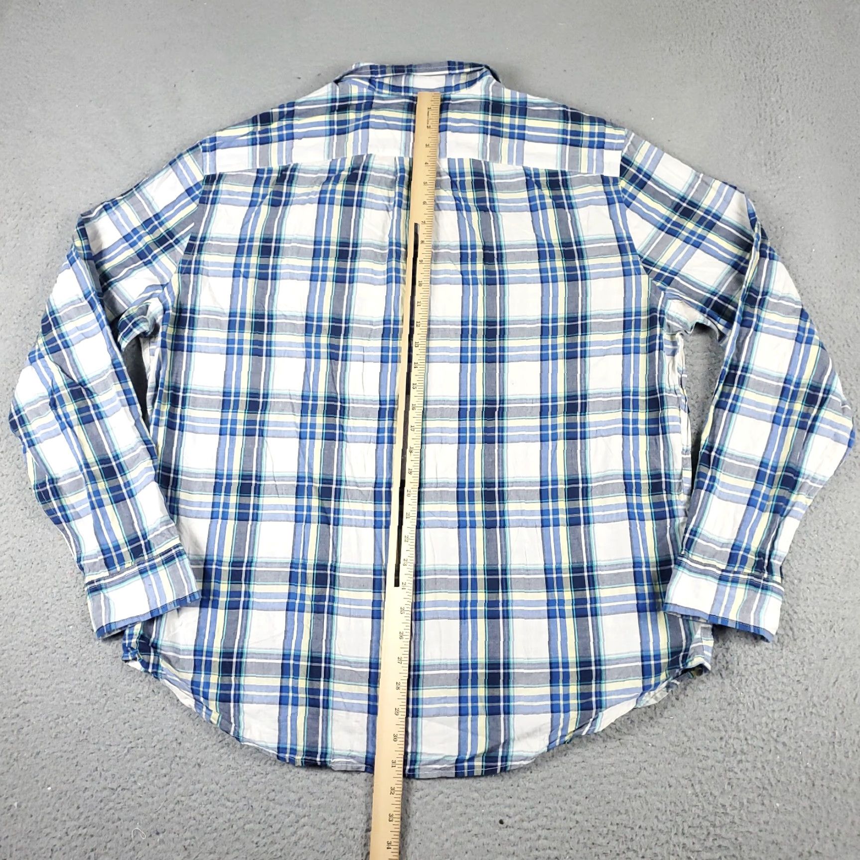 American Eagle Outfitters American Eagle Button-Up Shirt Mens 2XL Blue Plaid Long Sleeve Casual Modern Size US XXL / EU 58 / 5 - 5 Thumbnail