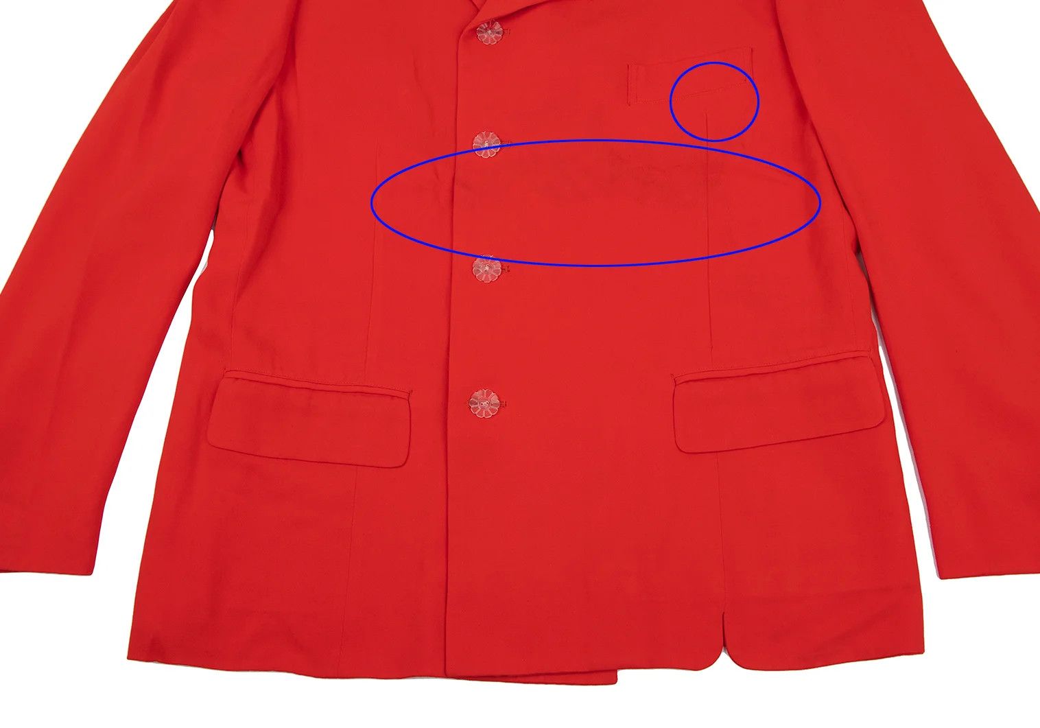 Yohji Yamamoto Yohji Yamamoto Rayon Jacket Red M Size US M / EU 48-50 / 2 - 9 Thumbnail