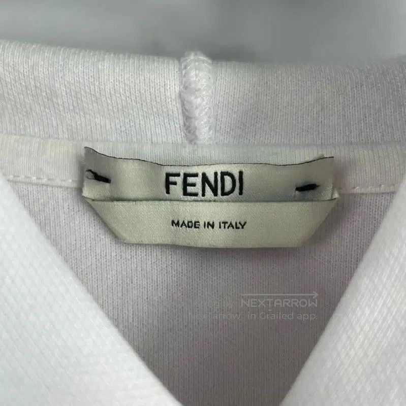 Fendi Fendi Winter White Cotton Men's Short Sleeve Hoodie . Size US S / EU 44-46 / 1 - 4 Thumbnail
