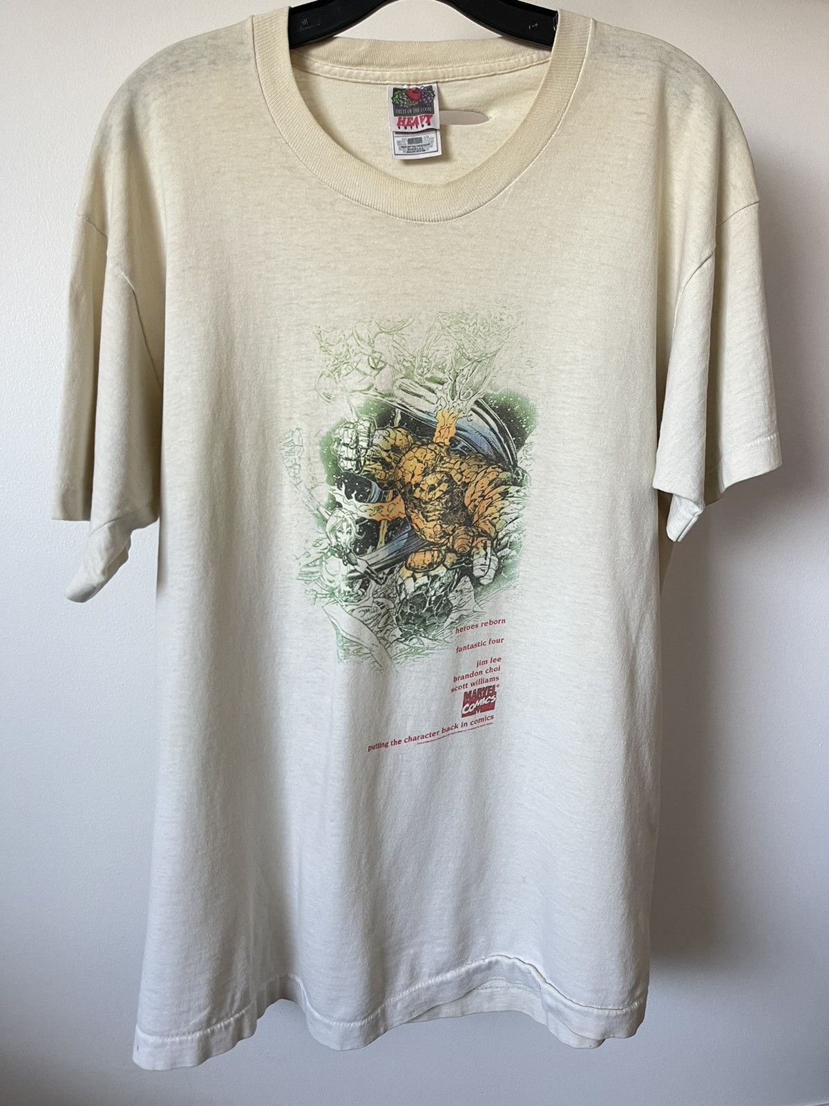 image of 1996 Marvel Comics T-Shirt in White, Men's (Size Large)
