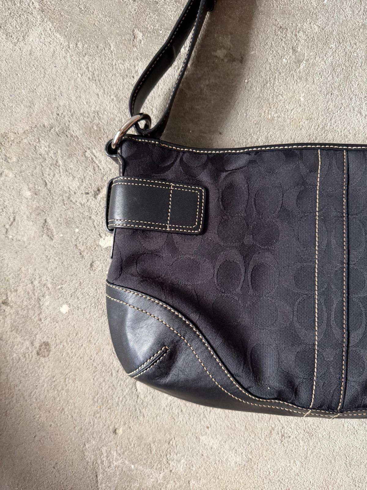 Coach Coach 2Way Signature Sufflette Shoulder Bag Black Size ONE SIZE - 6 Thumbnail