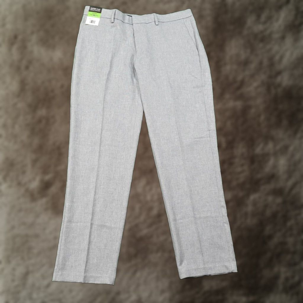 Haggar Haggar Dress Pants Mens 34x30 Gray Super Flex Comfort Waistband Repreve Dress Pants Size US 34 / EU 50 - 1 Thumbnail