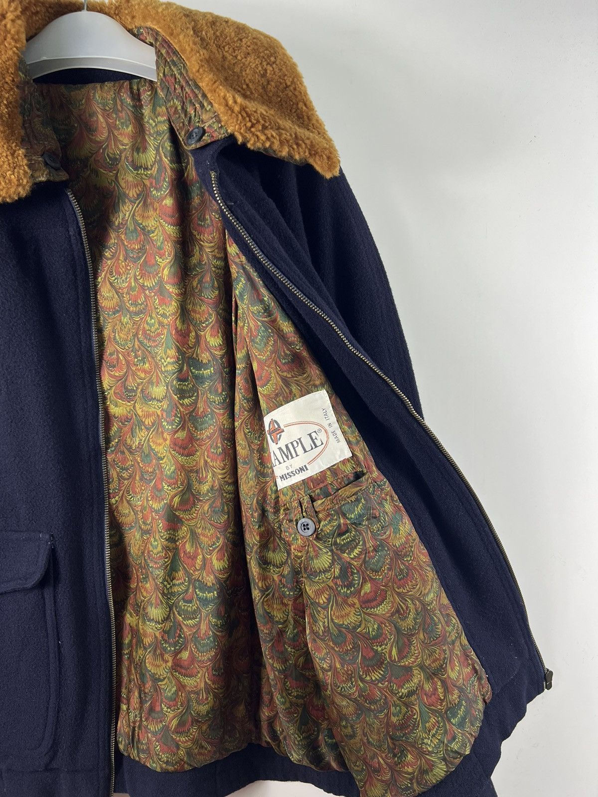 Missoni 🔥 Example by MISSONI wool Jacket removable fur collar Size US L / EU 52-54 / 3 - 7 Thumbnail