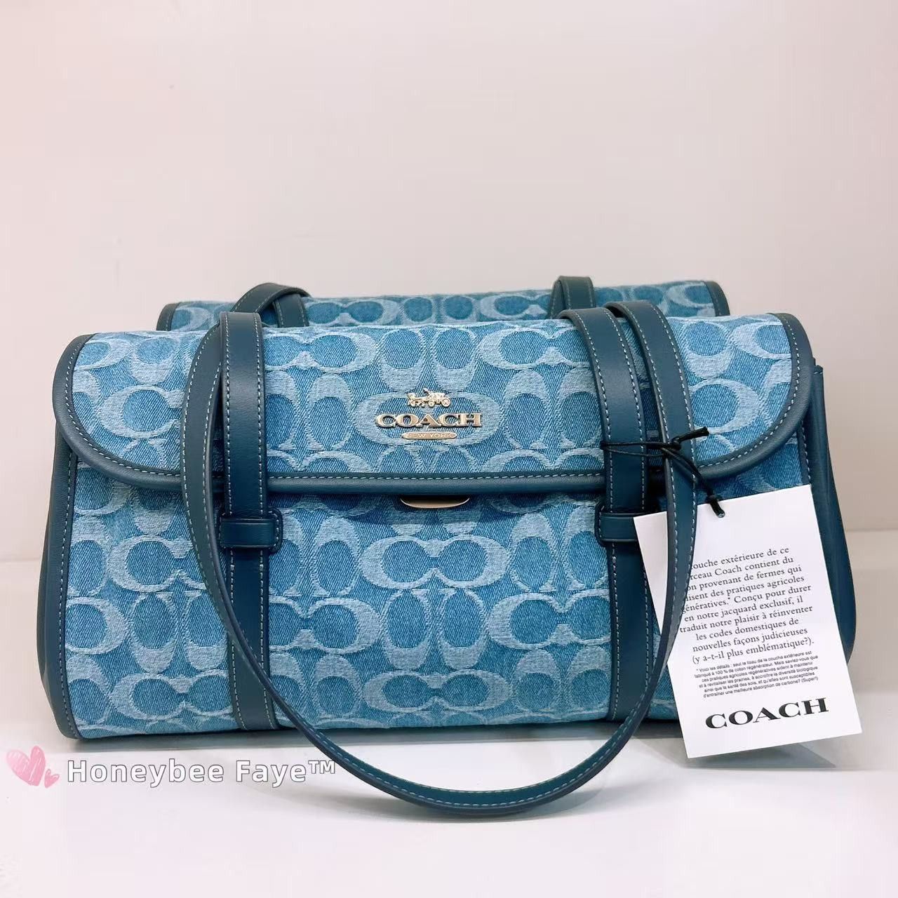 Coach Bridget Flap Shoulder Bag In Signature Denim CDE94 Size ONE SIZE - 3 Thumbnail