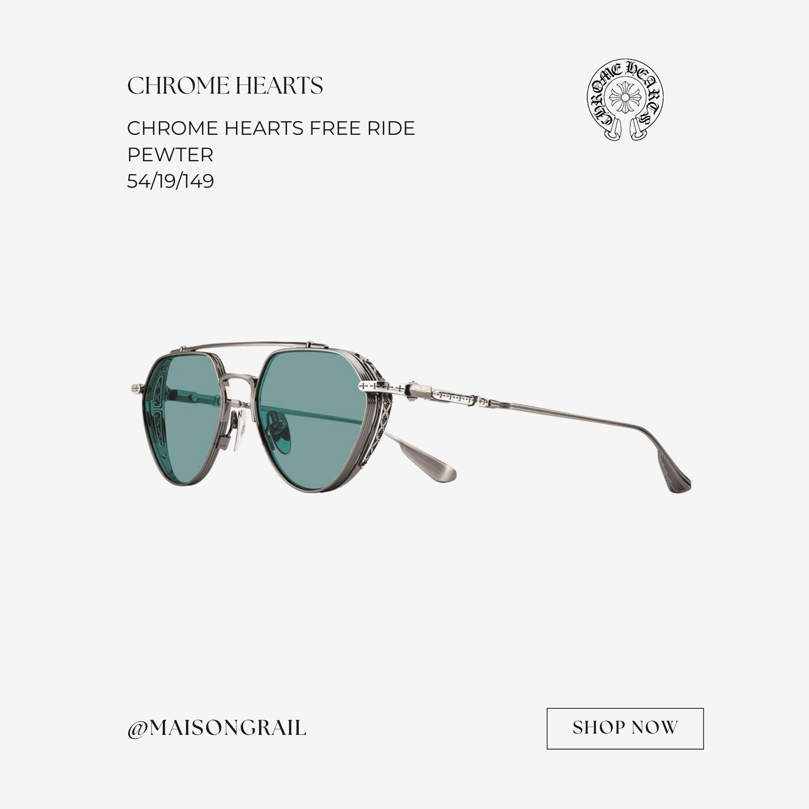 Chrome Hearts CHROME HEARTS FREE RIDE SUNGLASSES Size ONE SIZE - 1 Thumbnail