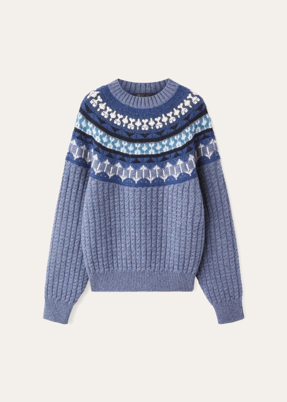 Loro Piana o1srvl11e0125 Noel Holiday Crewneck Sweater in Multicolor Size XS / US 0-2 / IT 36-38 - 1 Thumbnail