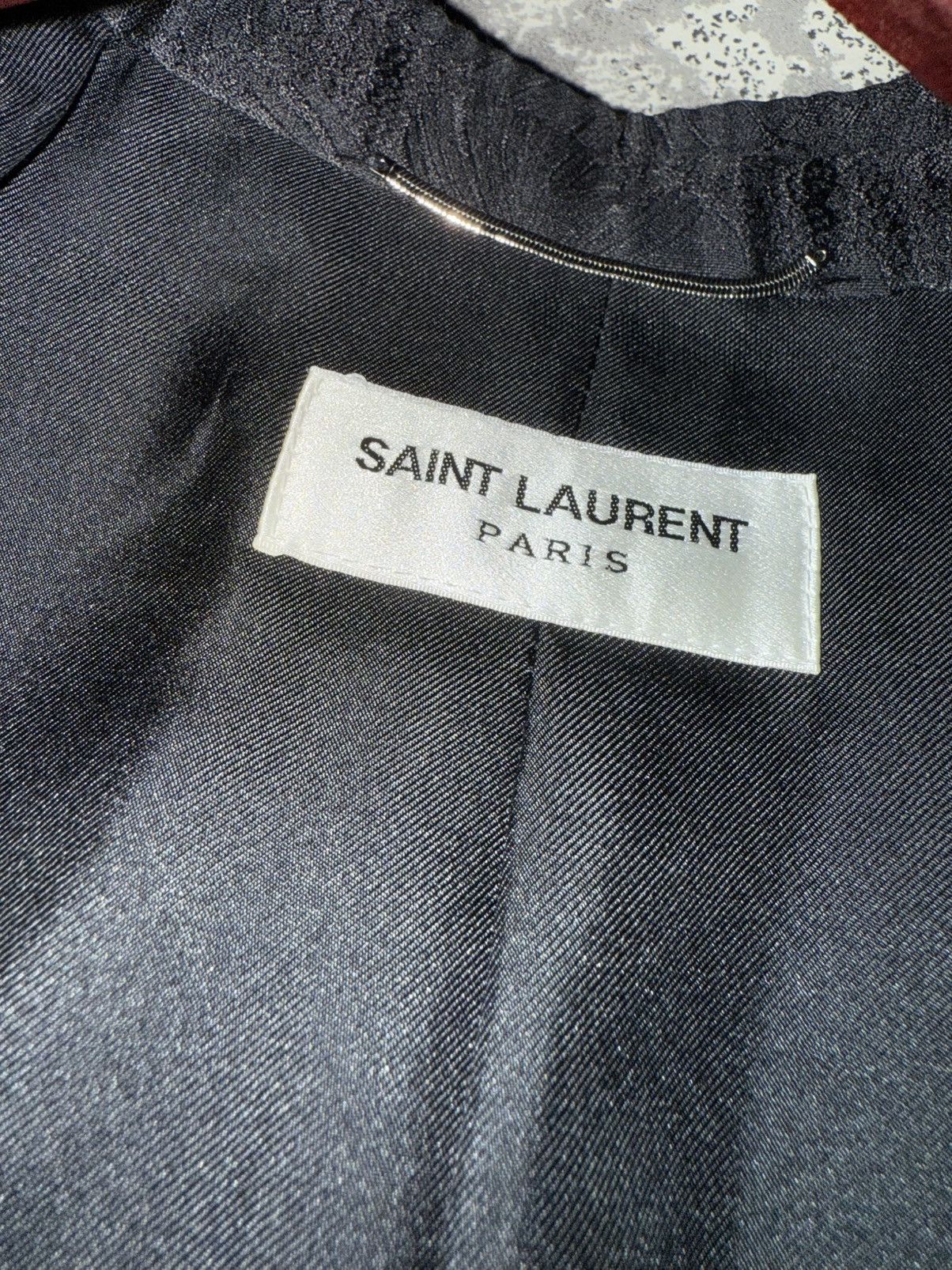 Saint Laurent Paris Heidi Slimane Jaquard Blazer Size 34R - 4 Thumbnail