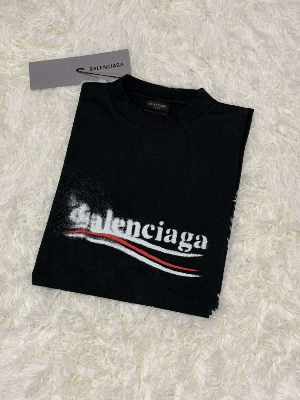 Balenciaga BALENCIAGA Political Stencil T Shirt Black White Size US XS / EU 42 / 0 - 1 Thumbnail