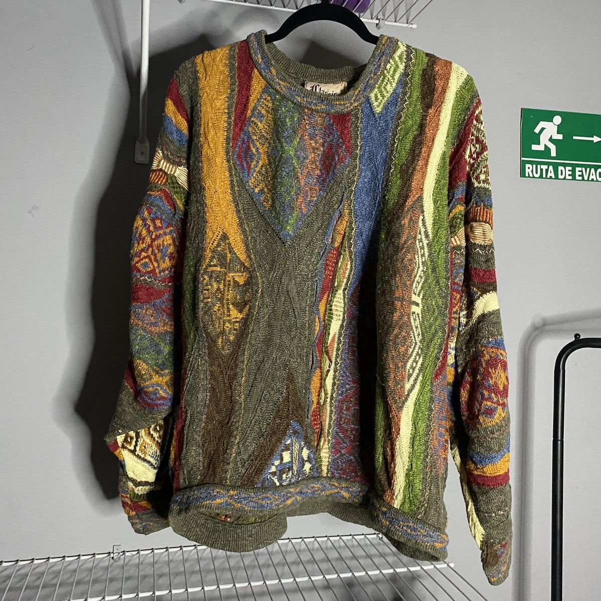 image of Coogi 90’S Sweater in Green, Men's (Size Large)