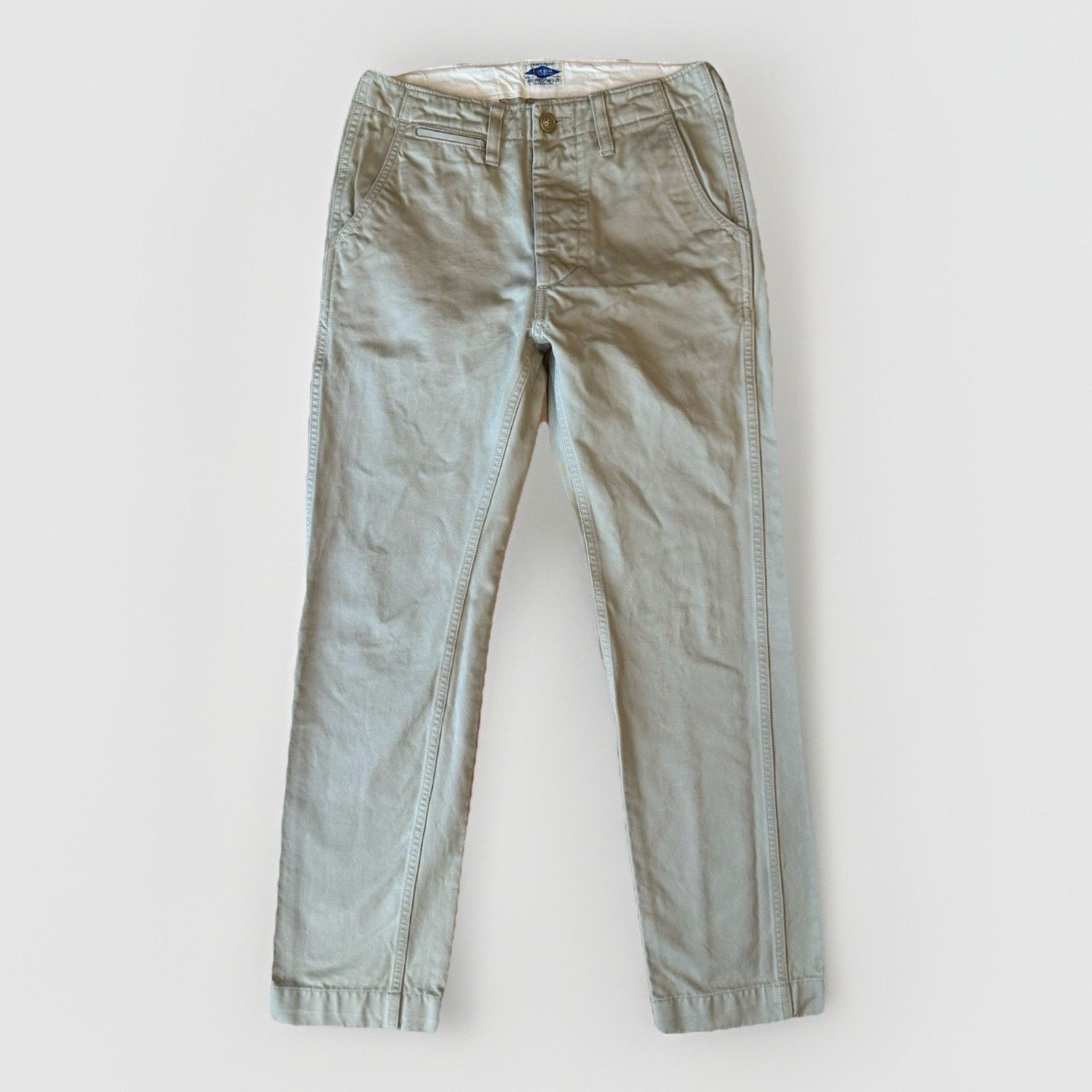 Tellason Joe McCoy Chino Pants Khaki Made in USA Military Minimalist Size US 27 - 1 Thumbnail