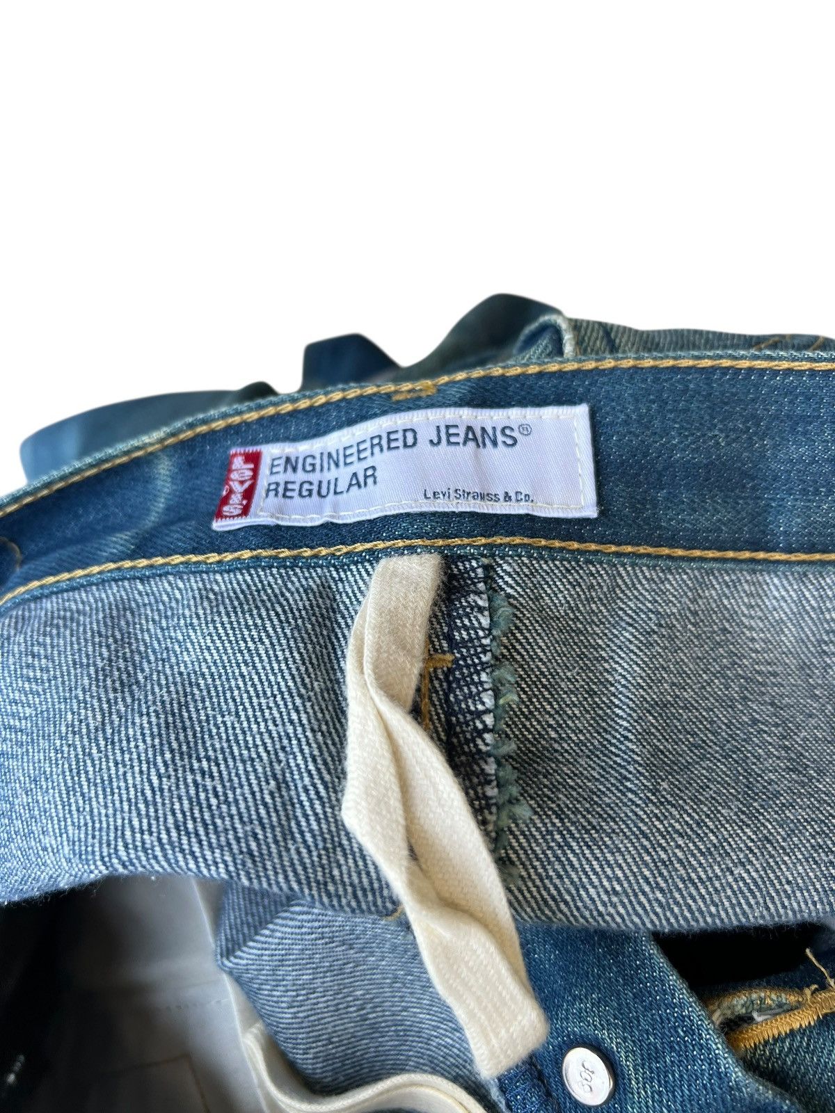 Levi's Vintage 2001 Levi’s Engineered Regular Dirty Mud Denim Jeans Size US 30 / EU 46 - 22 Thumbnail
