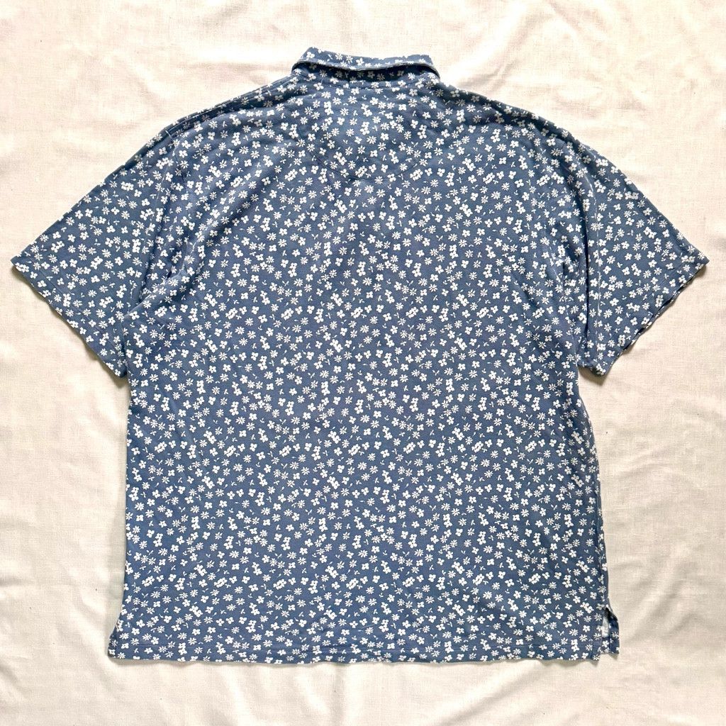 Polo Ralph Lauren Polo by Ralph Lauren 90s Blue White Flower Print XXL Size US XXL / EU 58 / 5 - 3 Thumbnail