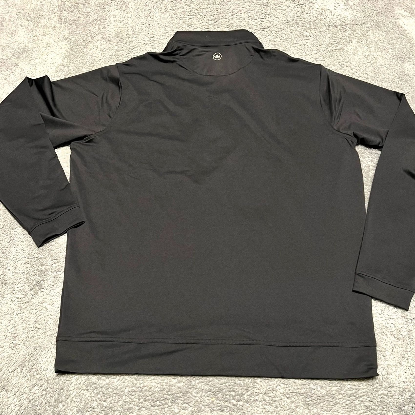 Peter Millar Peter Millar Shirt Mens XL Performance Golf Quarter Zip Long Sleeve Black XL Mens Shirt Black Size US XL / EU 56 / 4 - 3 Thumbnail