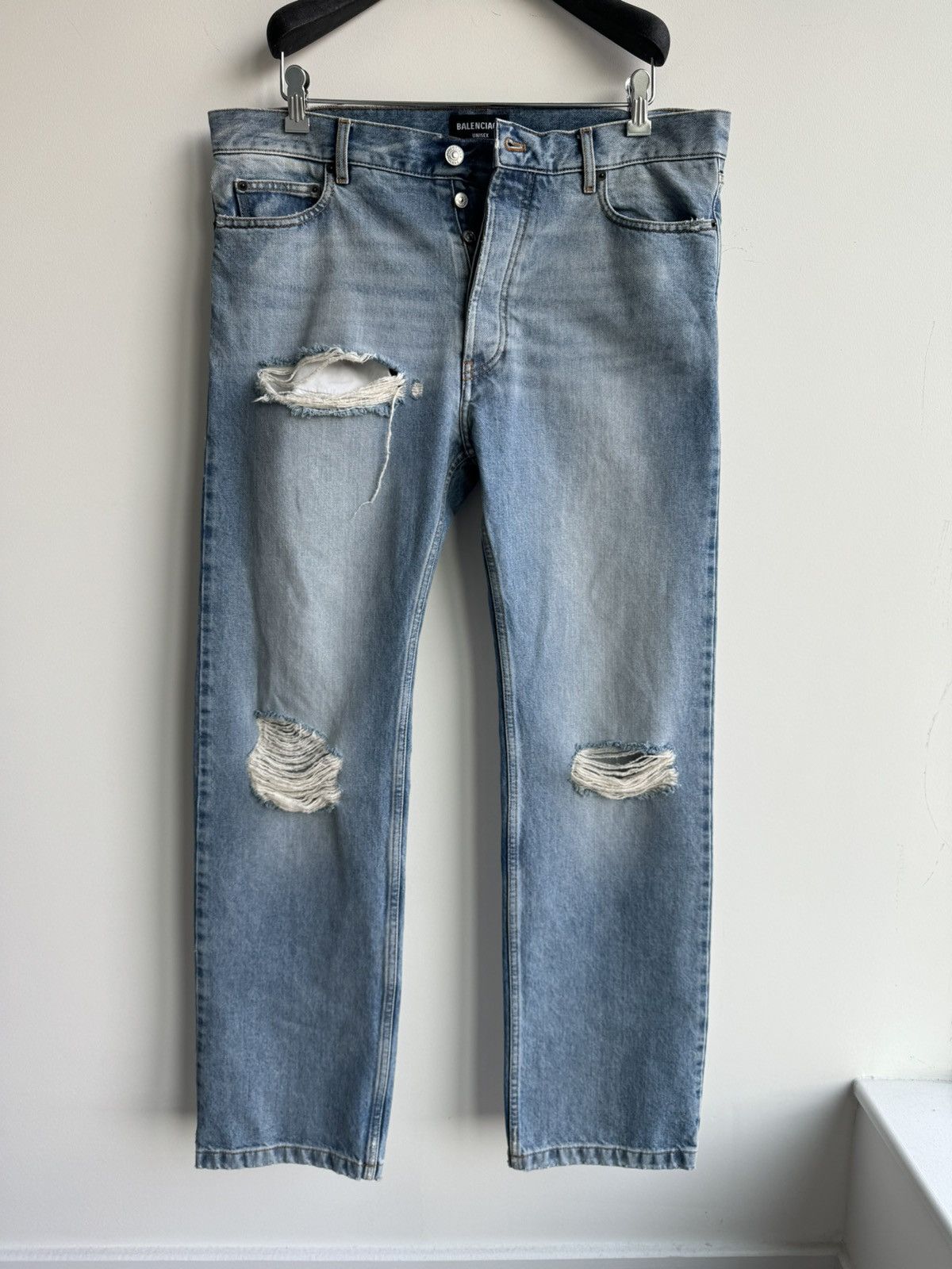BALENCIAGA fw21 torn destroyed jeans Balenciaga Balenciaga FW21