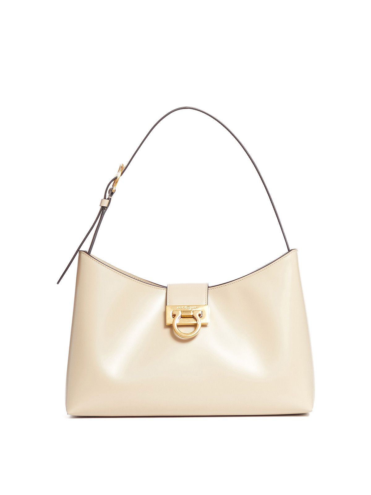 Salvatore Ferragamo o1s1rm0824 Size: OS / Shoulder Leather Bag in Beige Size ONE SIZE - 1 Thumbnail