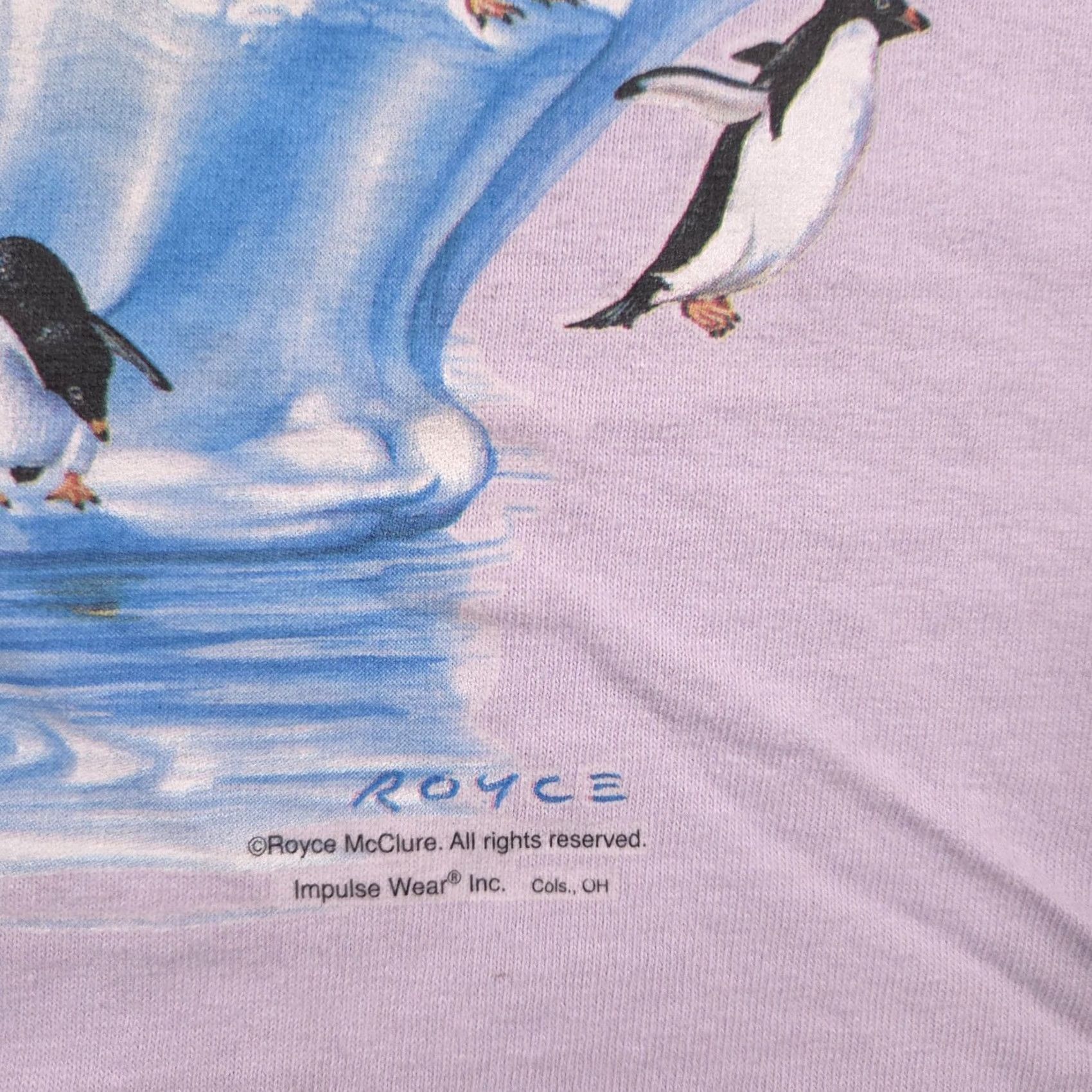 Anvil VINTAGE Anvil Shirt Womens XL Penguin Graphic Nature Art Royce McClure Animal Print Tee Size XL / US 12-14 / IT 48-50 - 5 Thumbnail