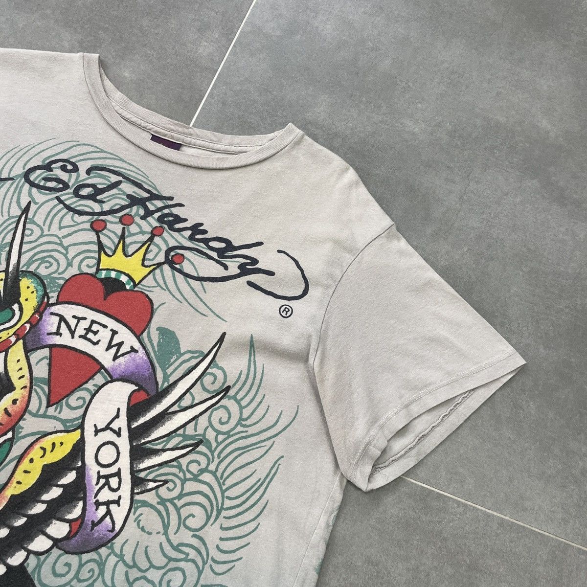 Christian Audigier × Ed Hardy Ed Hardy by Christian Audigier Skull New York T-Shirt Size M Size US M / EU 48-50 / 2 - 7 Thumbnail