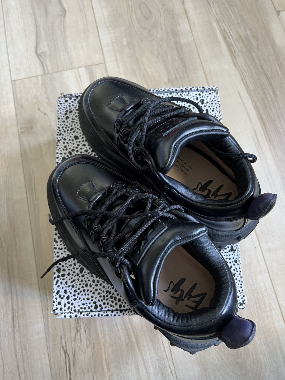 Eytys Eytys Black Angel Leather Sneakers Size US 9 / IT 39 - 3 Thumbnail