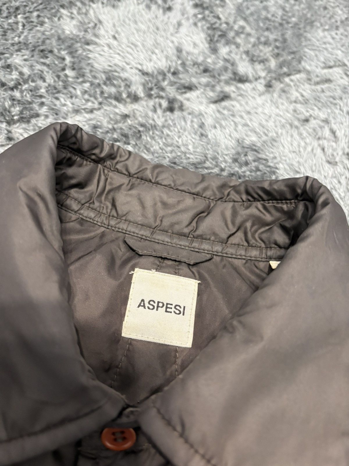Aspesi Brown Nylon Aspesi Button Up Shirt Jacket Thermore Size US M / EU 48-50 / 2 - 5 Thumbnail