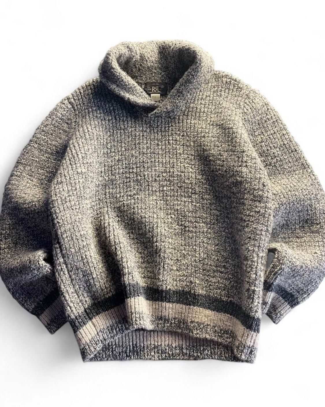 RRL Ralph Lauren 🌹💫RRL RALPH LAUREN DOUBLE R HEAVY KNITTED SWEATER USA MADE Size US M / EU 48-50 / 2 - 2 Thumbnail