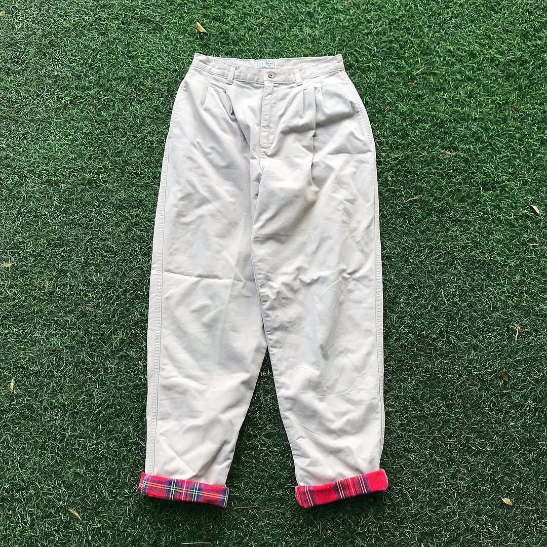 L.L. Bean × Vintage Vintage LL Bean 8 petite Chinos Khakis brown Trouser Pants Size US 32 / EU 48 - 1 Thumbnail