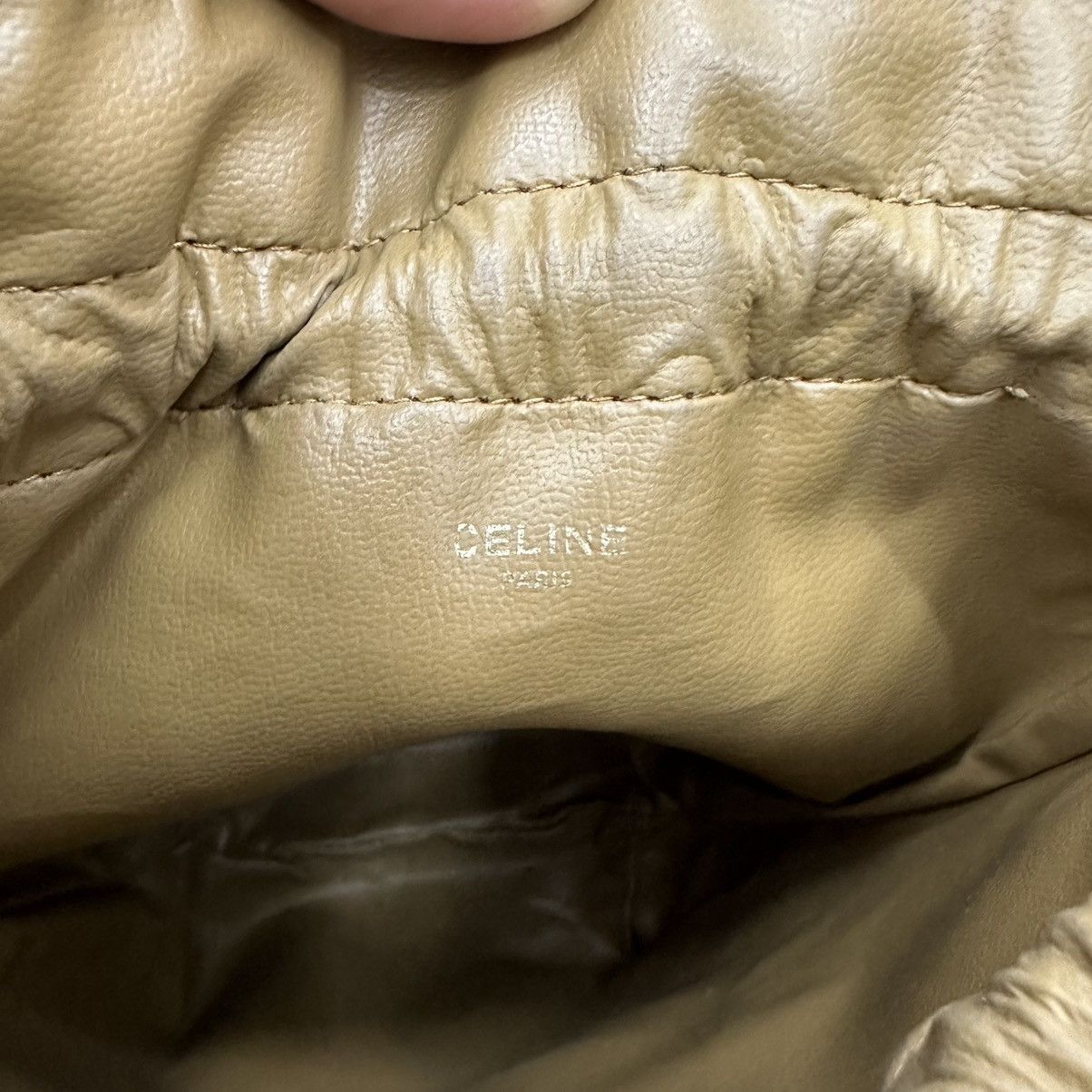 Celine ‼️LASTDROP‼️ VINTAGE CELINE MACADAM DRAWSTRING POUCH BAG Size ONE SIZE - 10 Thumbnail