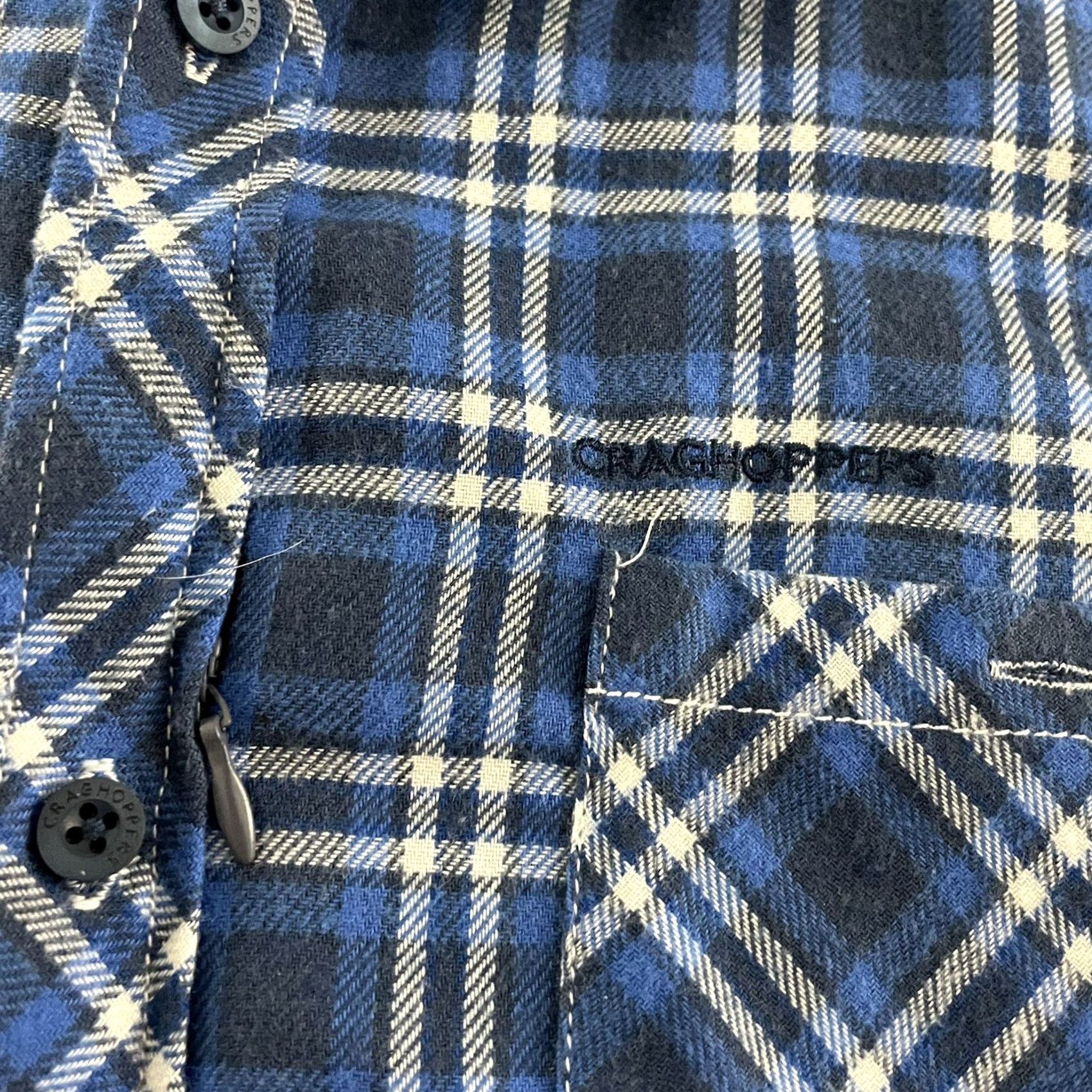 Vintage Craghoppers Plaid Flannel Long Sleeve Button-Up Shirt Men L Blue Size US L / EU 52-54 / 3 - 4 Thumbnail