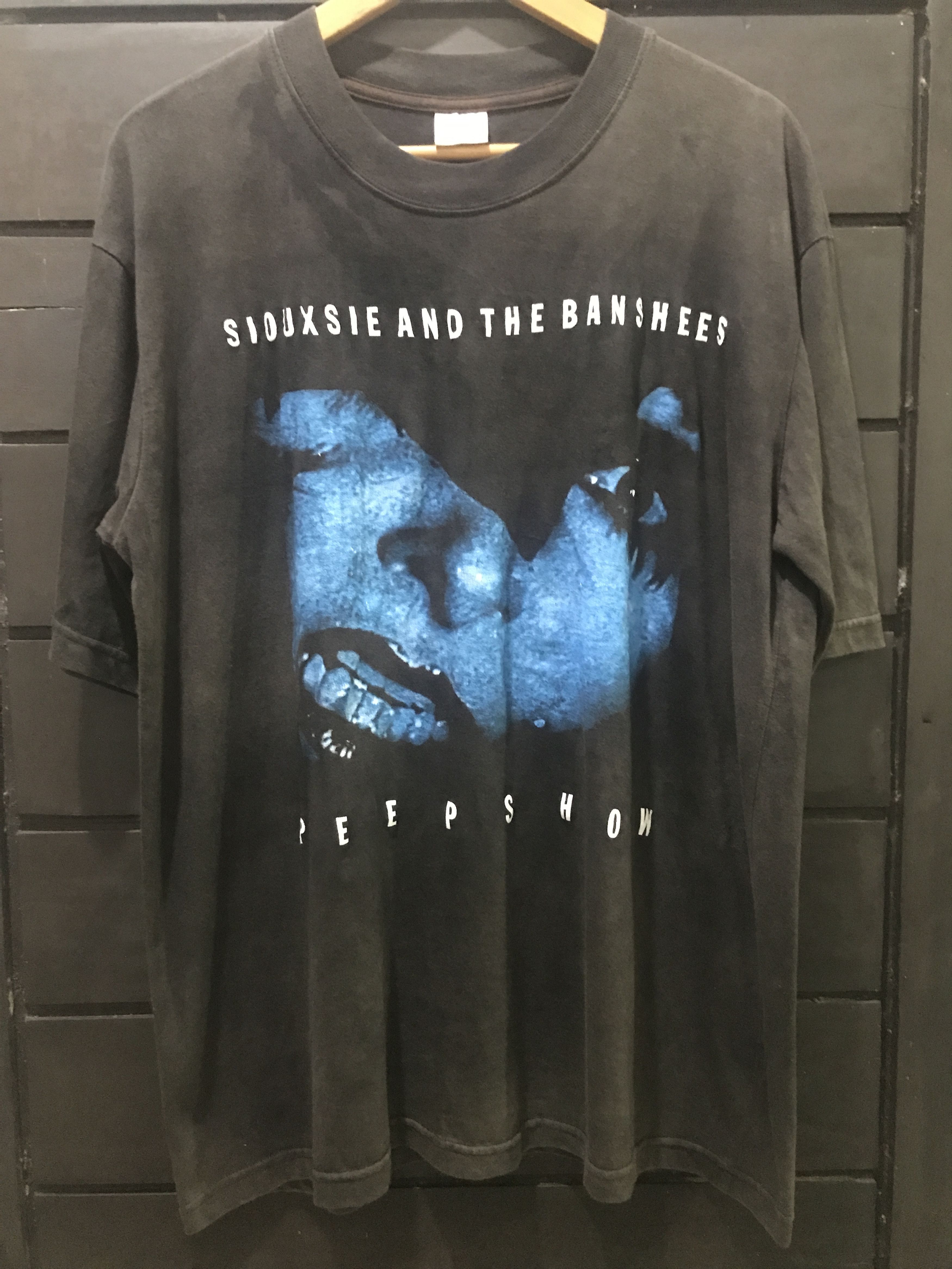 image of Band Tees x Vintage Siouxsie And The Banshees Peepshow Shirt in Faded Slate Black, Men's (Size XL)