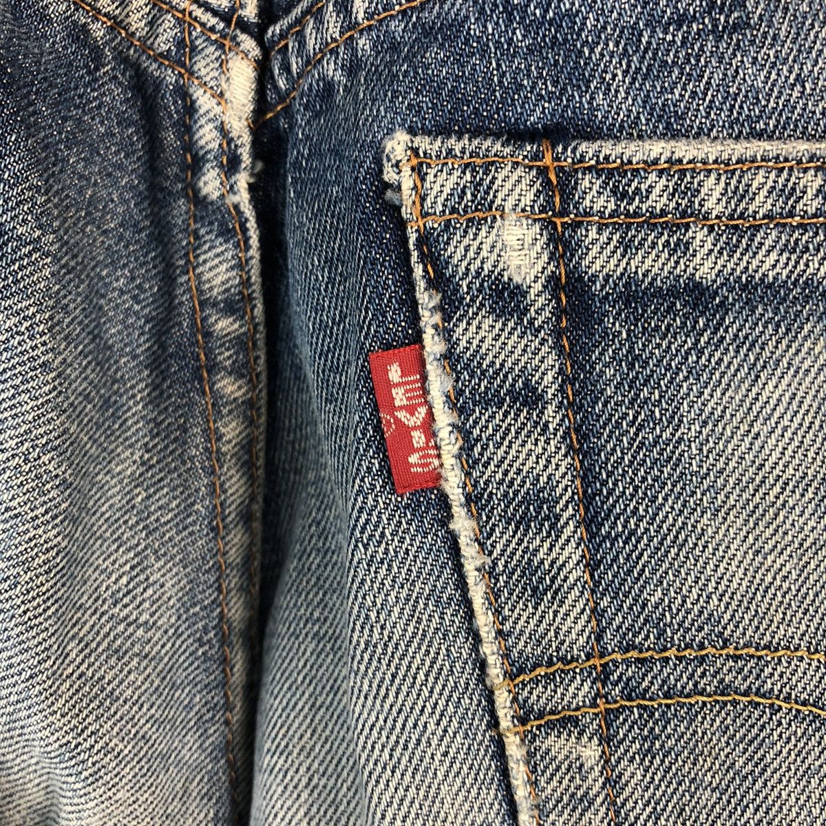 Levi's D Levis 504 Big E selvedge Distressed Denim Pants #A2579 Size US 29 - 23 Thumbnail