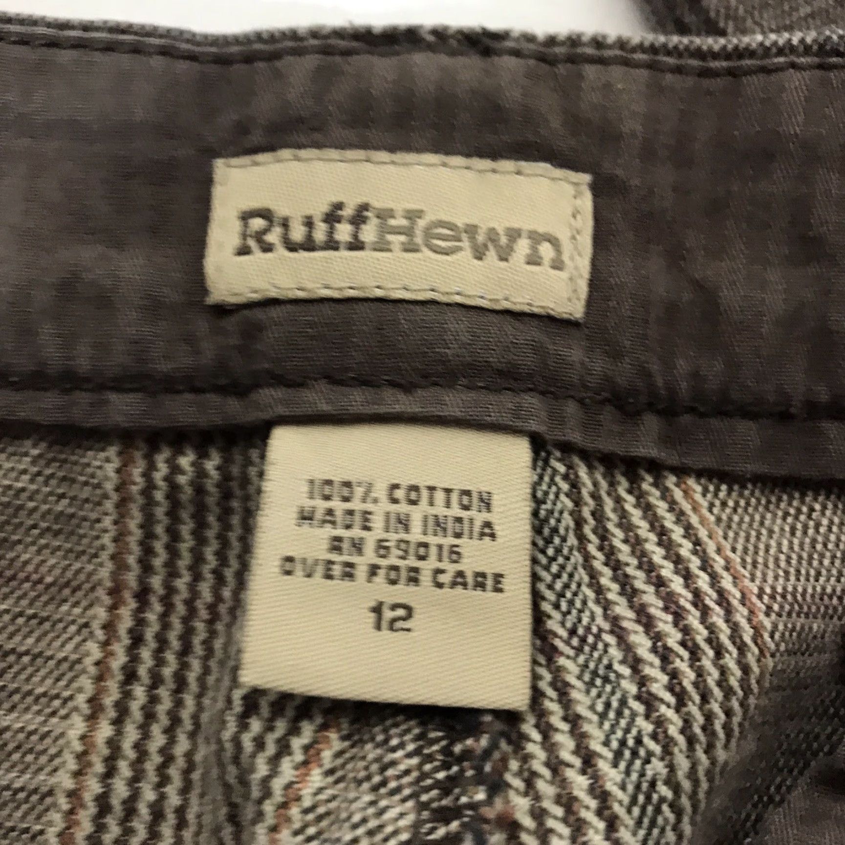 Vintage RUFF HEWN Brown Striped Capris Womens Size 12 Regular Fit Lightweight Comfort Pants Size ONE SIZE - 5 Thumbnail