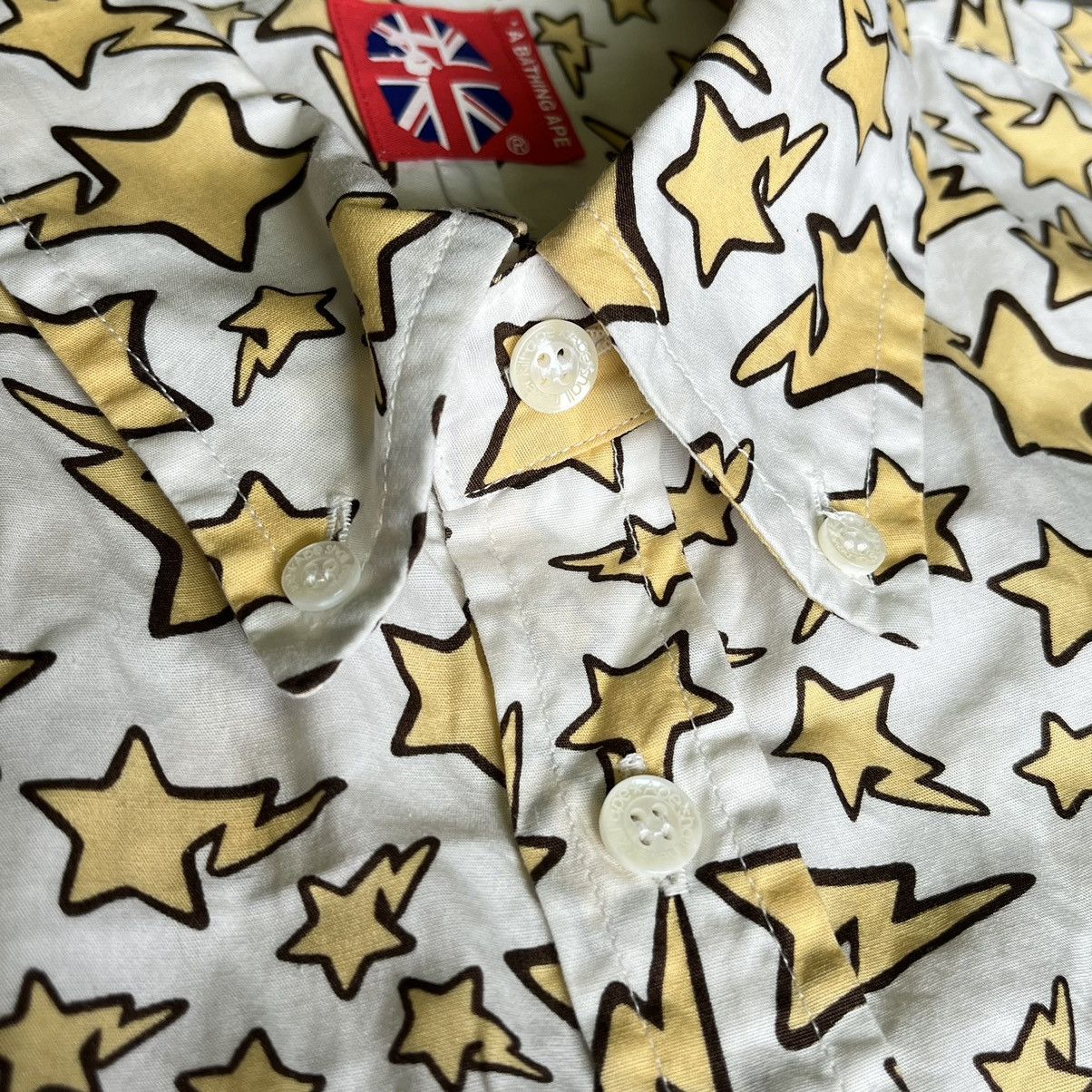 Bape Rare OG A Bathing Ape Bape Sta All Over Logo Button Up Shirt Size US XL / EU 56 / 4 - 5 Thumbnail