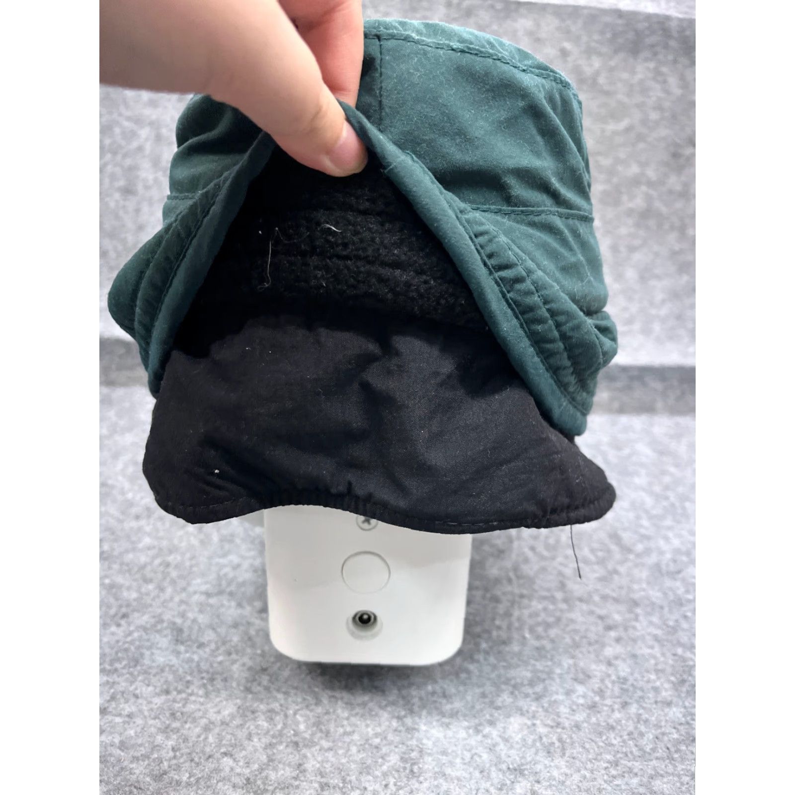 Vintage Columbia Bucket Hat Adult M Teal Cotton Poly Fleece Neck Flap Camp Made USA Unisex Adults Hat/Cap Fishing Outdoor Beach 90s Mens Size M / US 6-8 / IT 42-44 - 7 Thumbnail