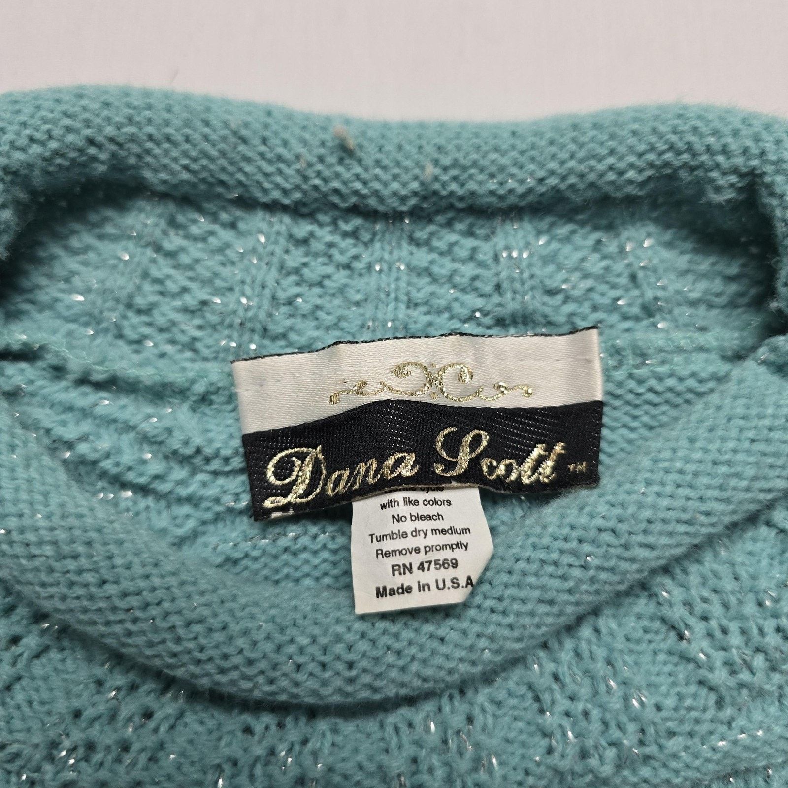 Vintage Vintage Dana Scott Sweater L Geometric Knit Pullover 90s Size L / US 10 / IT 46 - 4 Thumbnail