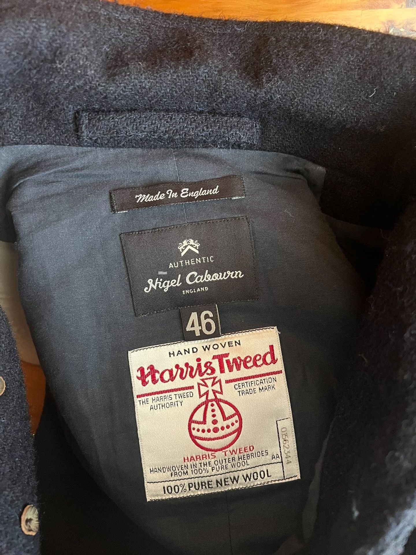 Nigel Cabourn Nigel Cabourn Indigo Harris Wool Vest Size US S / EU 44-46 / 1 - 9 Thumbnail