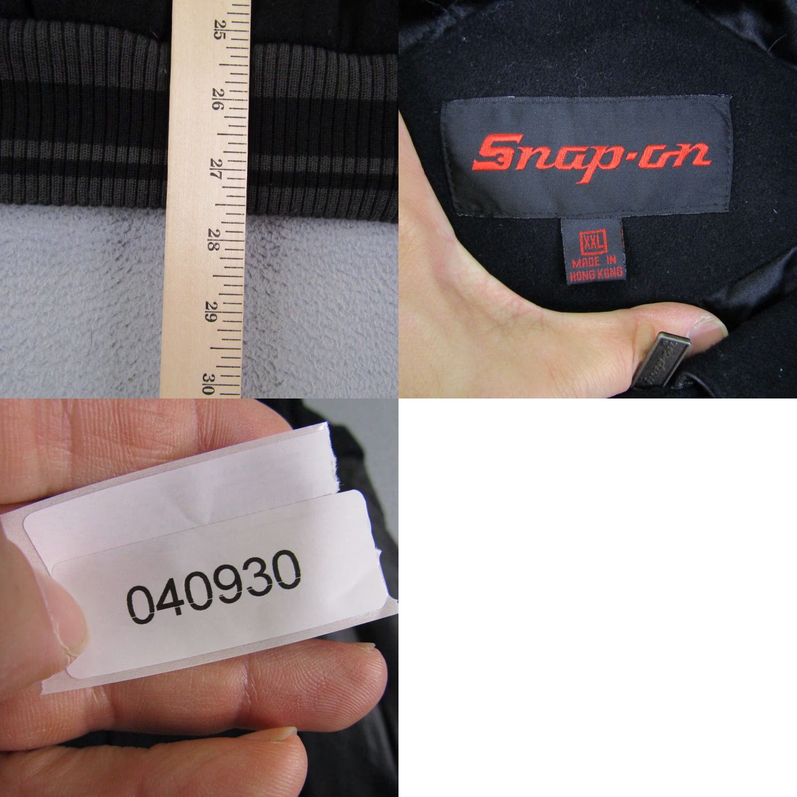 Vintage VINTAGE Snap-on Jacket Mens 2XL Black Wool Quilted Varsity 90s Outdoor Autumn Winter Coat Mens Size US XXL / EU 58 / 5 - 8 Thumbnail