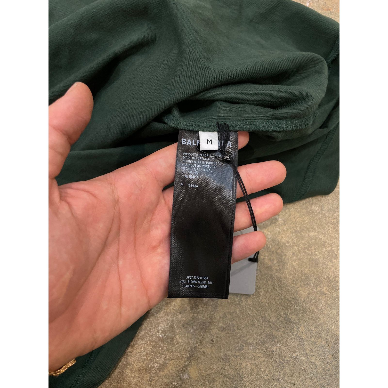 Balenciaga Balenciaga Tee Dark Green Dallas New Medium With Tags Size US M / EU 48-50 / 2 - 2 Thumbnail