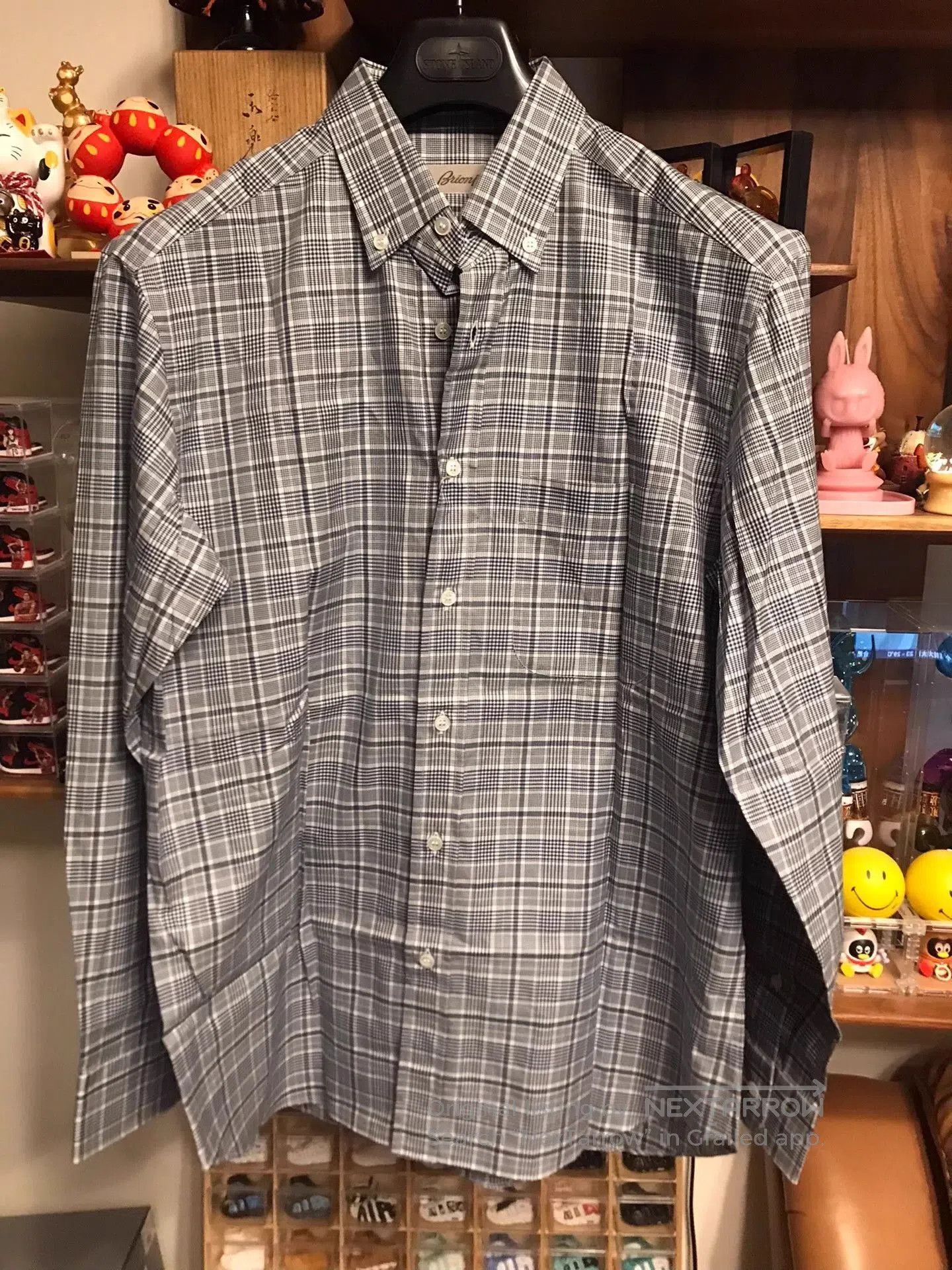 Multi Plaid Long Sleeve Button Up Shirt.