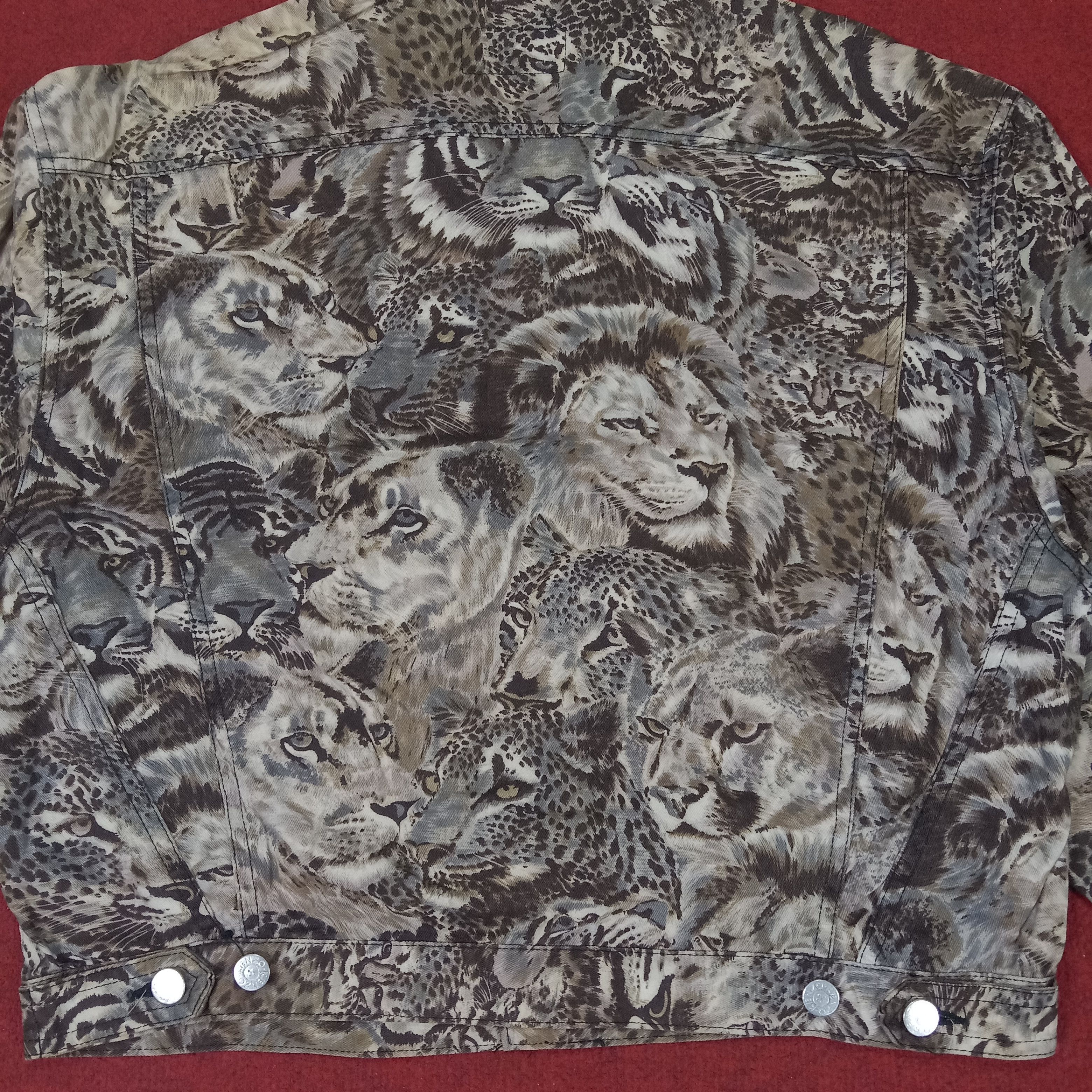 Japanese Brand × Kenzo × Vintage Kenzo Fashion Style Full Print Tiger Lion Design Jacket Size L / US 10 / IT 46 - 4 Thumbnail