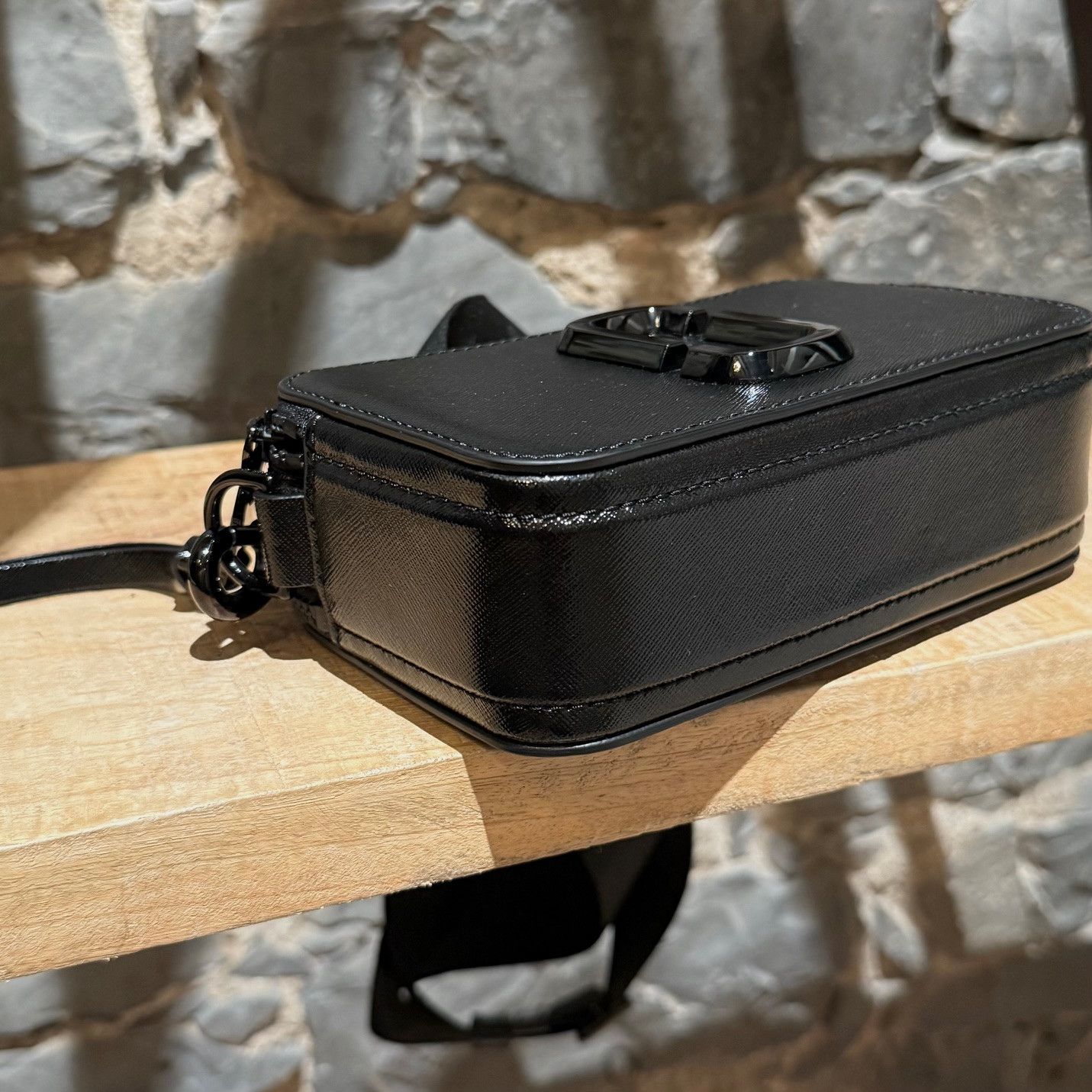 Marc Jacobs Marc Jacobs All Black Leather SnapShot Camera Bag Size ONE SIZE - 8 Thumbnail