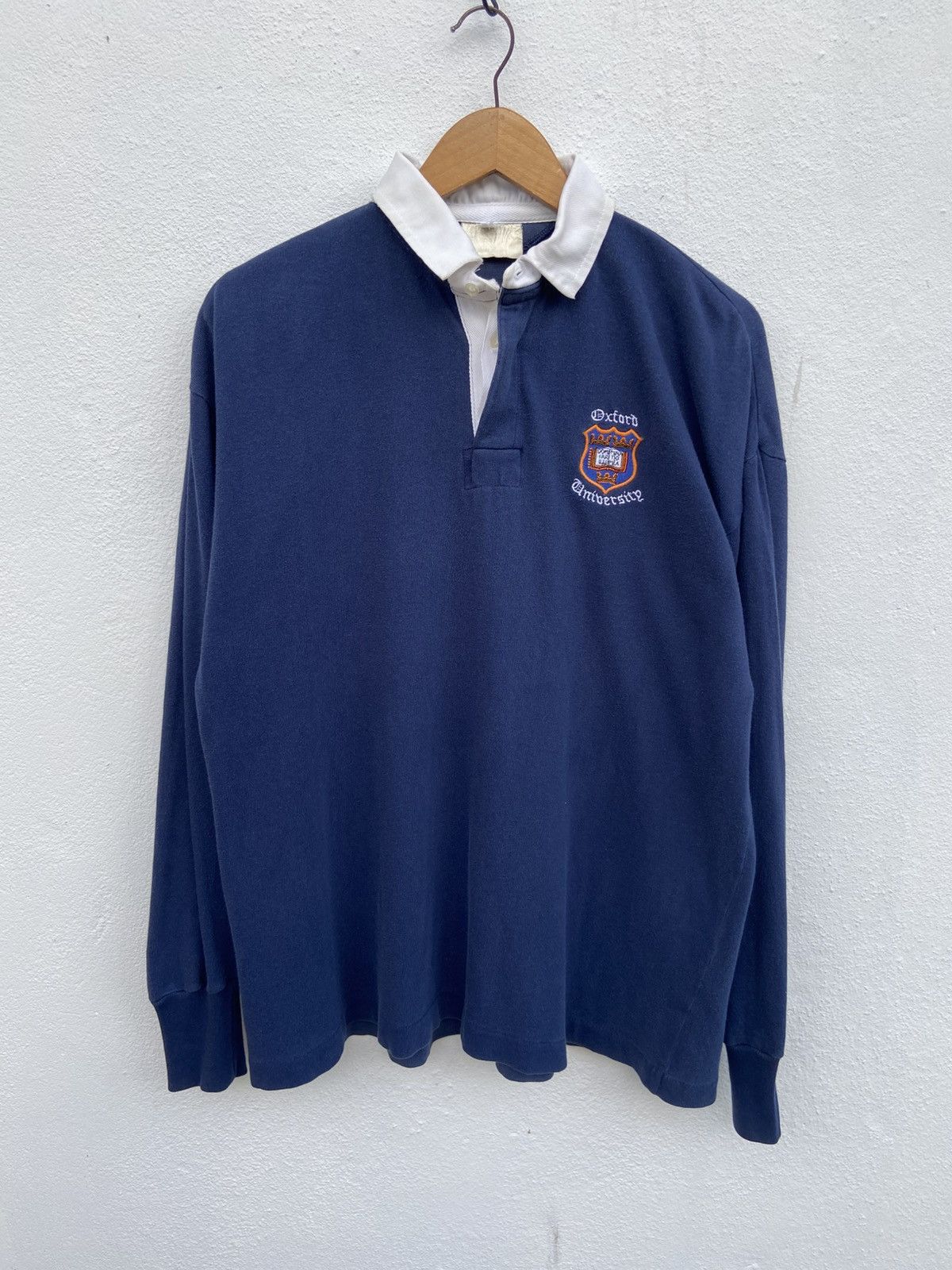 Oxxford Clothes 🔥 Vintage 90s Vintage Oxford University polo rugby tees Size US L / EU 52-54 / 3 - 2 Thumbnail