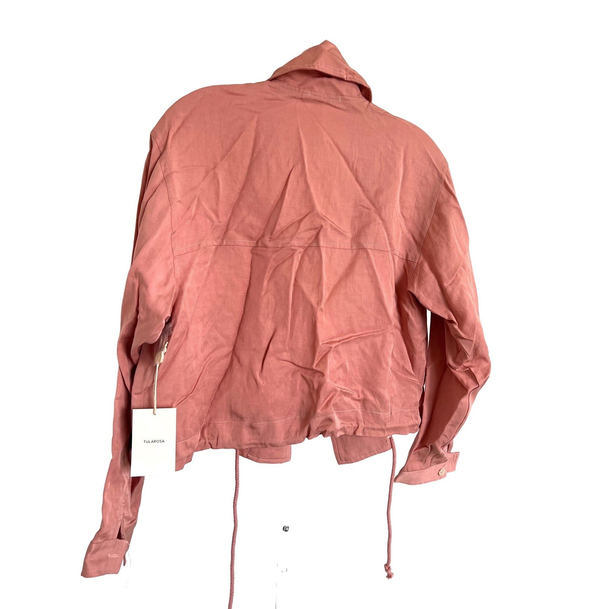 REVOLVE Tularosa Arya Pink Jacket Tencel & Linen Blend Size XS / US 0-2 / IT 36-38 - 10 Thumbnail