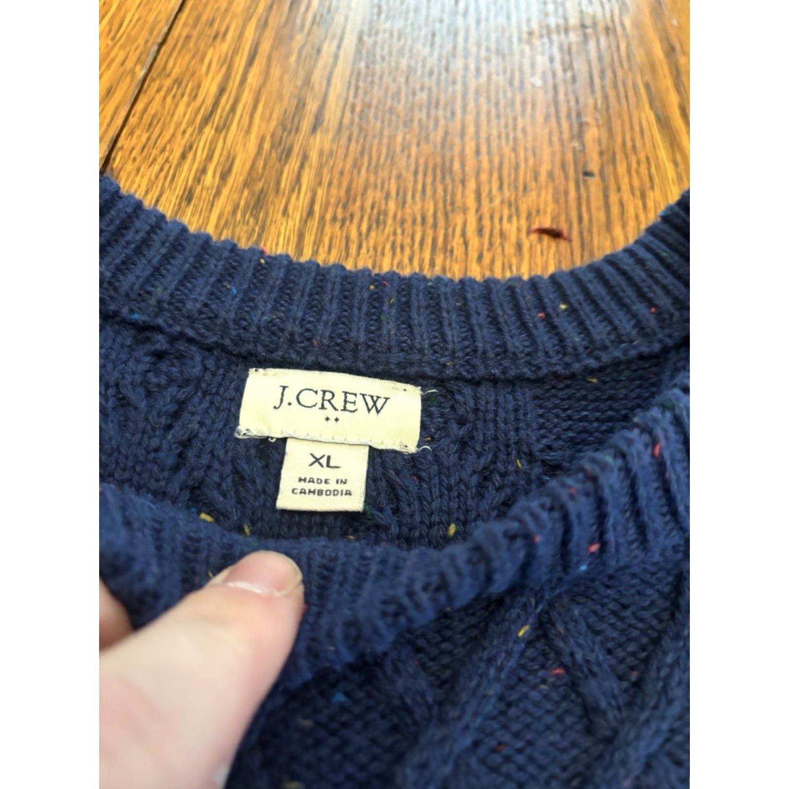 J.Crew J.CREW Sweater Pullover Cable-Knit Blue Women's XL, Size XL Pullover Knit Style Cable-Knit Classic Winter Vintage? Size XL / US 12-14 / IT 48-50 - 2 Thumbnail