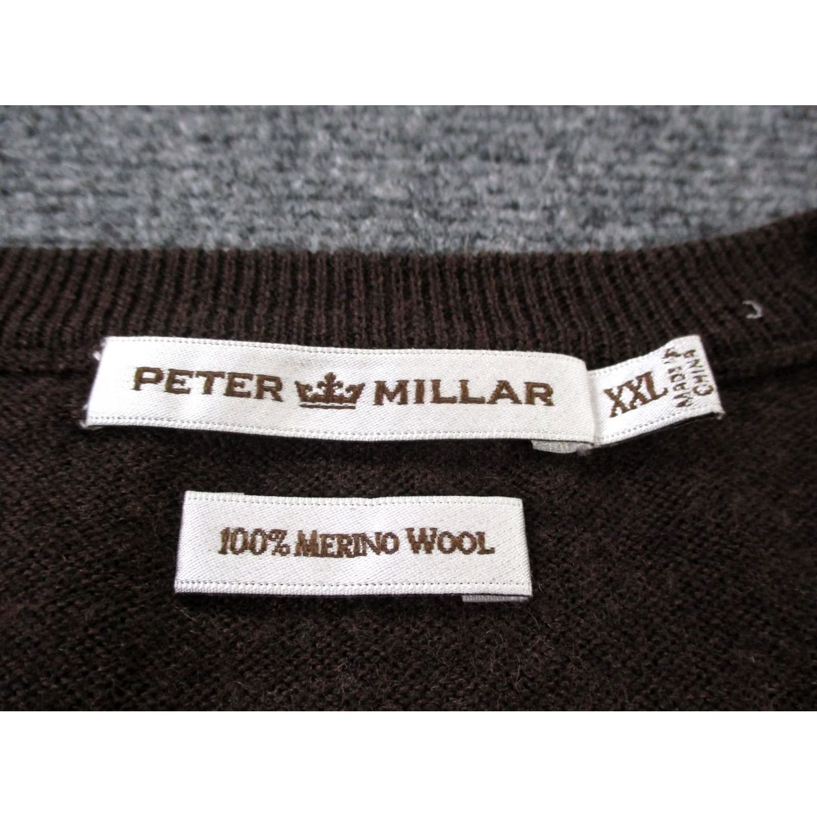 Peter Millar Peter Millar Sweater Men 2XL Brown Merino Wool Pullover Golf Preppy Stretch Pullover Casual Size US XXL / EU 58 / 5 - 6 Thumbnail