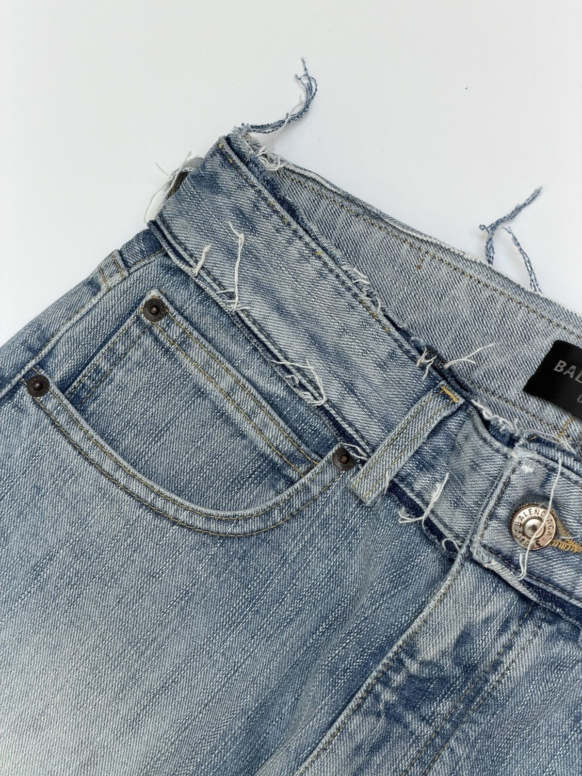 Balenciaga Balenciaga Low Waist Reworked WaistBand Denim Pants Size US 28 / EU 44 - 4 Thumbnail