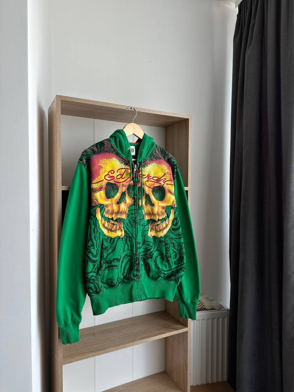 Christian Audigier × Ed Hardy × Vintage Vintage Ed Hardy Christian Audigier Green Hoodie Size US S / EU 44-46 / 1 - 4 Thumbnail